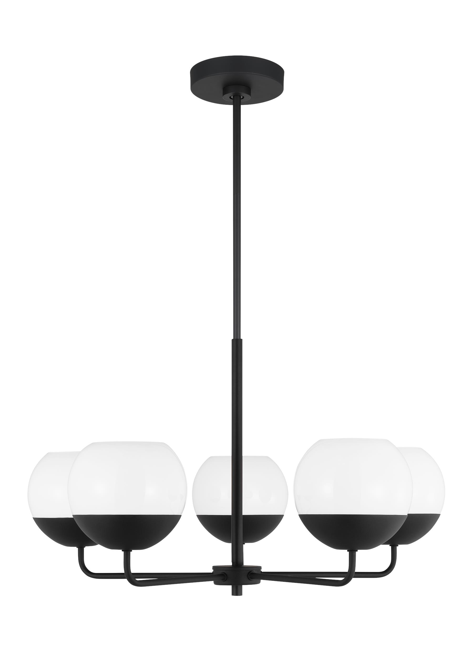 Generation Lighting 3168105-112 Alvin 5 -Light Black Modern/contemporary For Use in Dining Rooms, Foyers, Kitchens, Living Rooms Chandelier