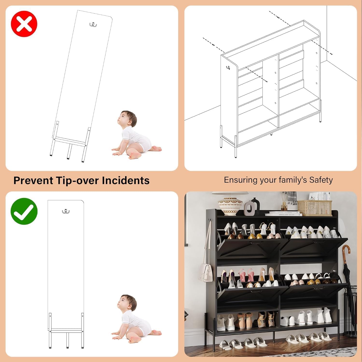WhizMax DF-PHO-150ZAJIY Shoe-Racks - View #5