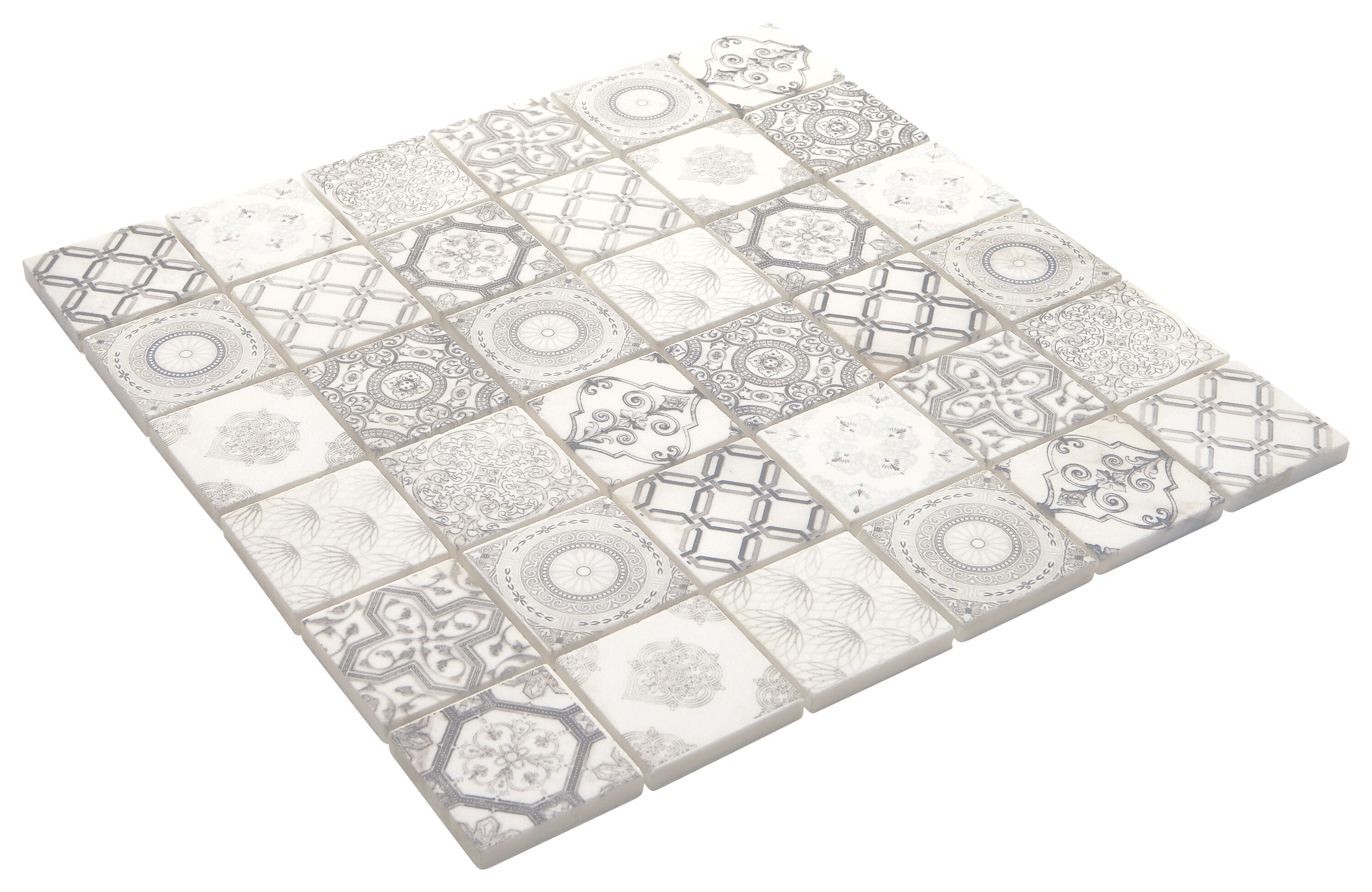 American Olean Genuine Stone Moroccan Gray 11-in x 11-in Honed Natural Stone Marble Uniform Squares Stone Look Wall Tile (0.97-sq. ft/ Piece)