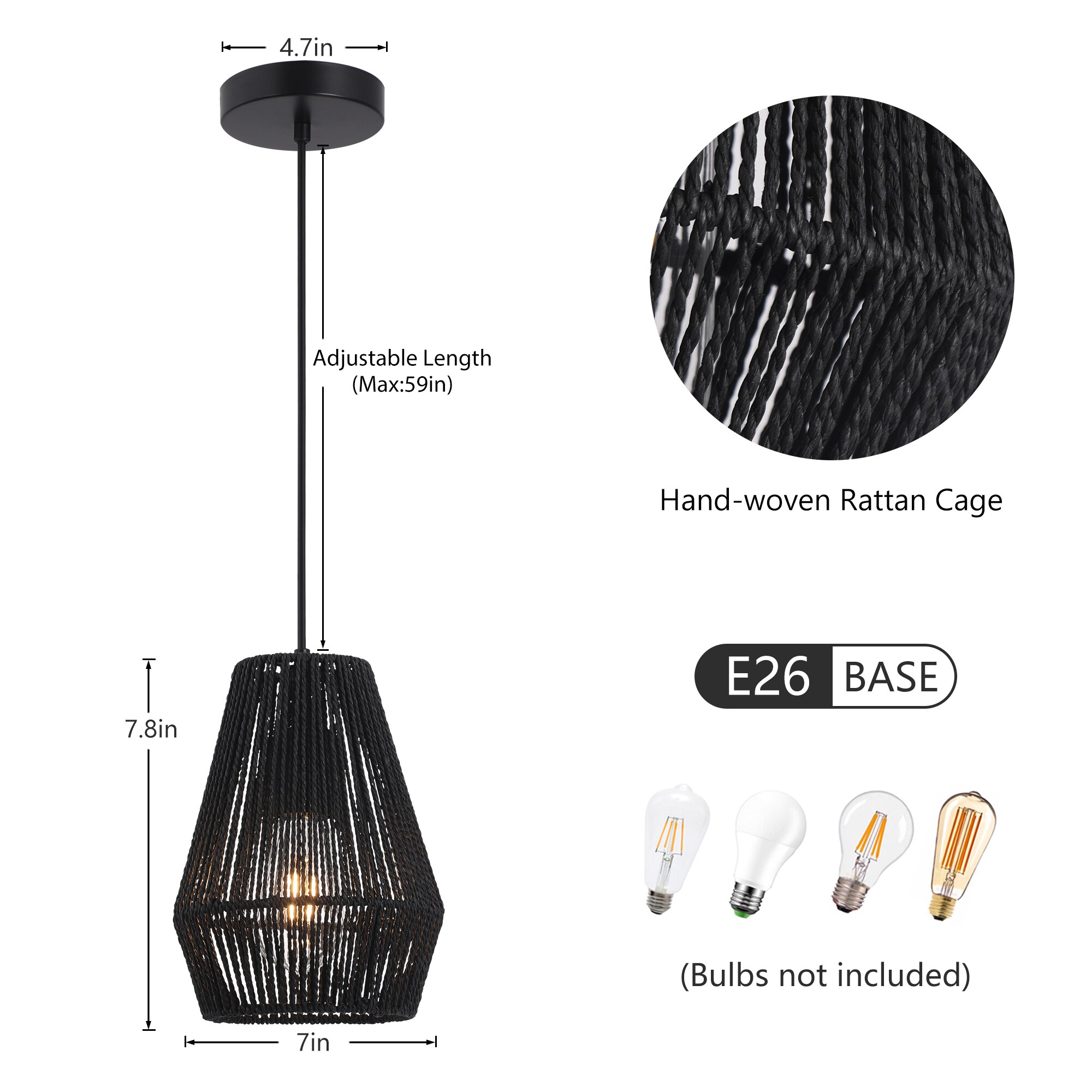LamQee 06FTL0263ABK Pendant-Lights - View #5