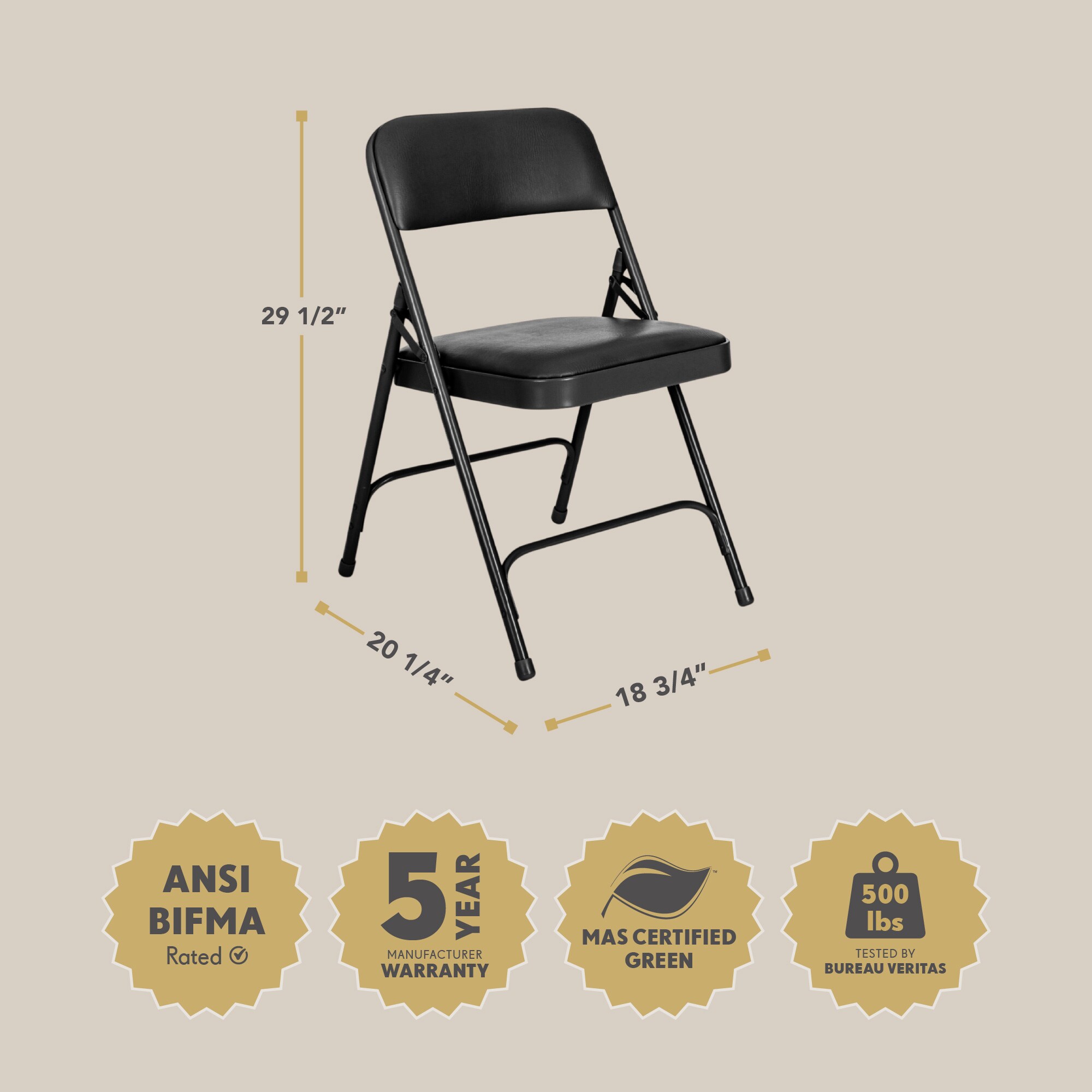 Hampden Furnishings HMD1200BK Folding-Chairs - View #7