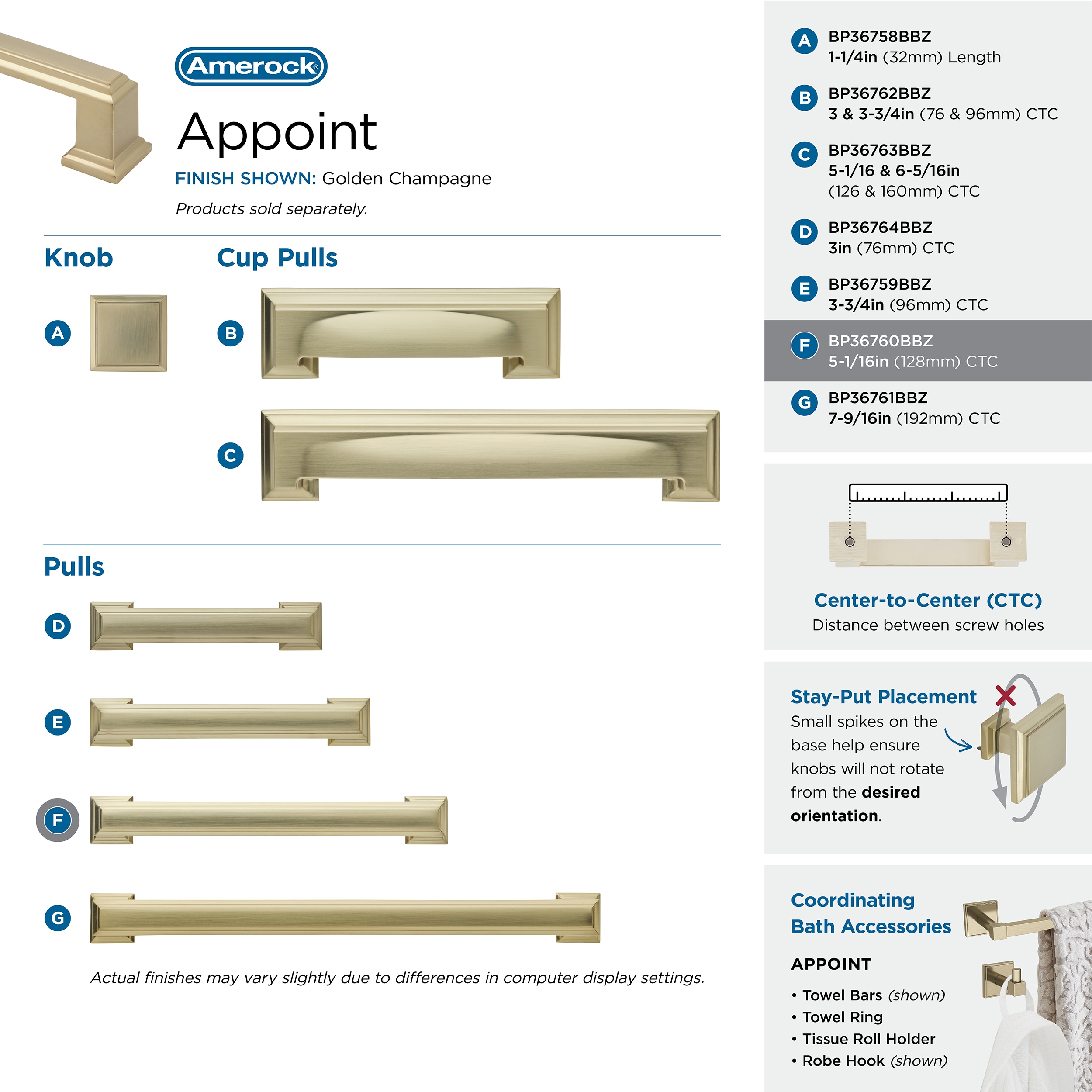Amerock BP36760BBZ Cabinet-Pulls - View #9