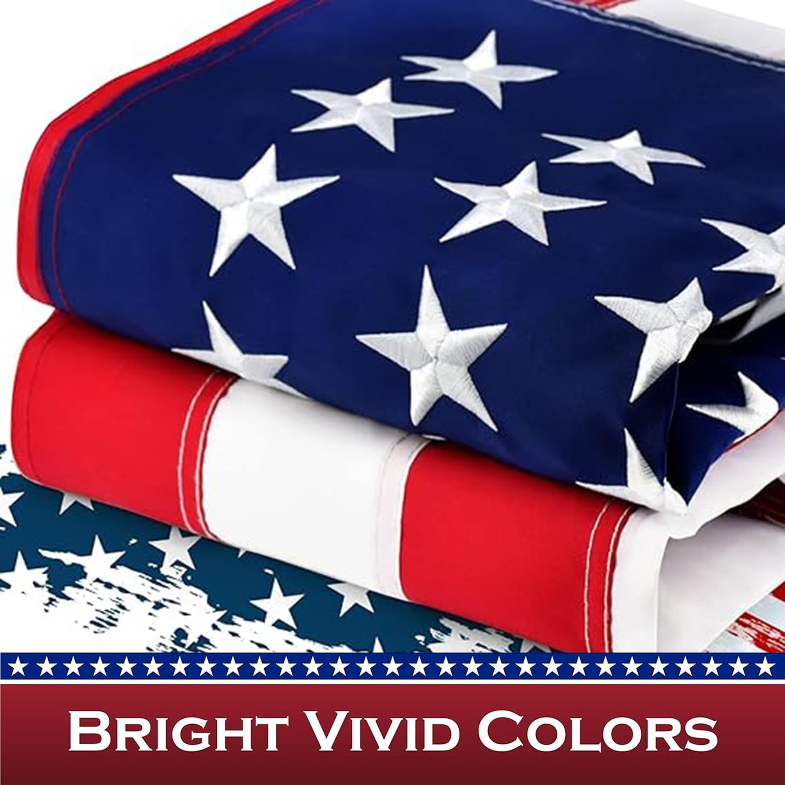 ITOPFOX American Flag 2 Point 5 x 4 FT Outdoor Nylon Pole Sleeve Heavy ...