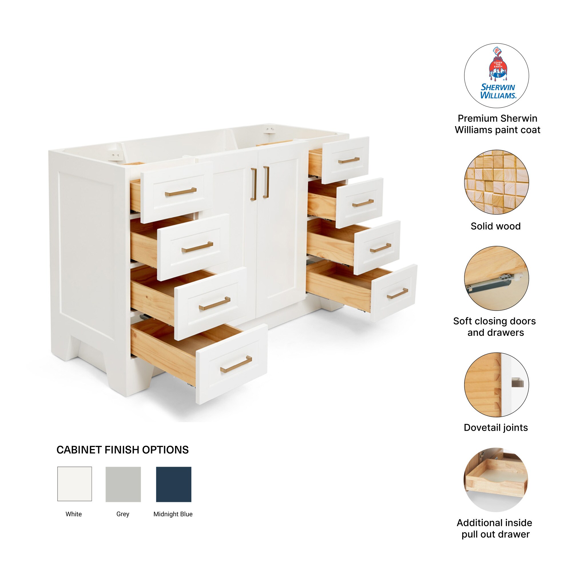 ARIEL Q054S-BC-WHT vanities - View #4