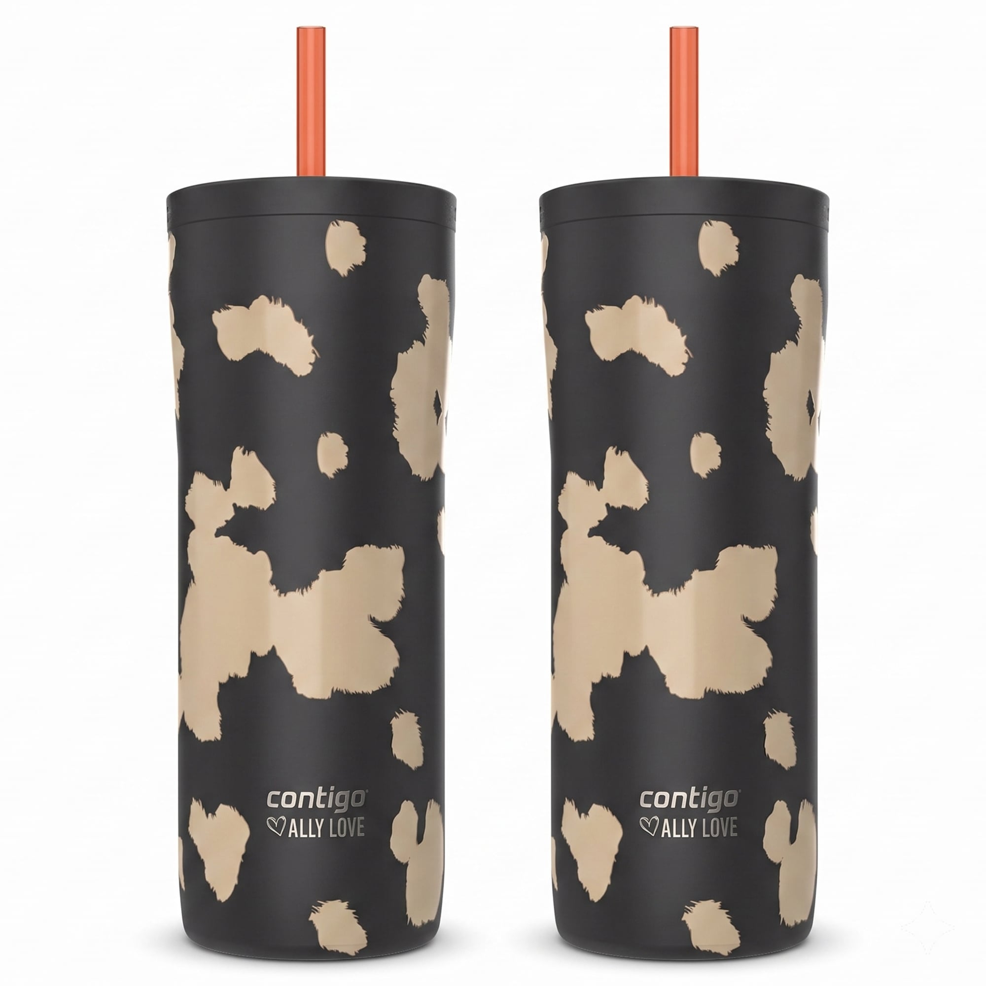 Contigo  2 Pack Streeterville 2.0 Stainless Steel Tumbler Straw 24oz Licorice