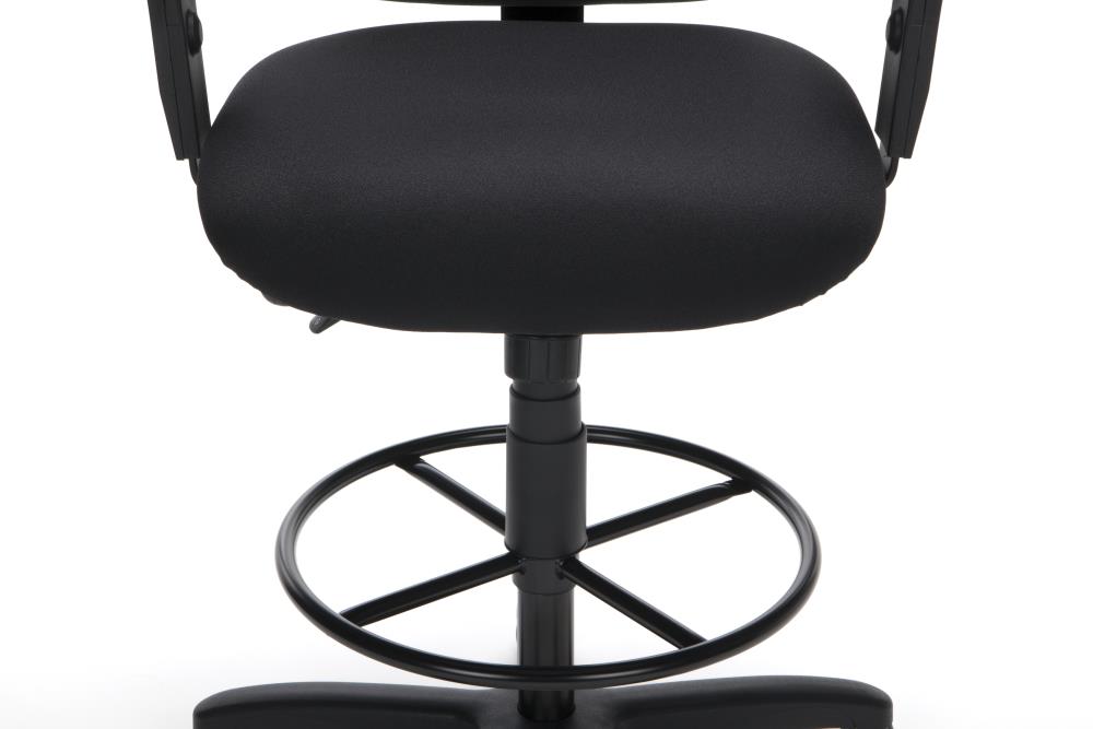 OFM Black Traditional Ergonomic Adjustable Height Swivel Upholstered ...