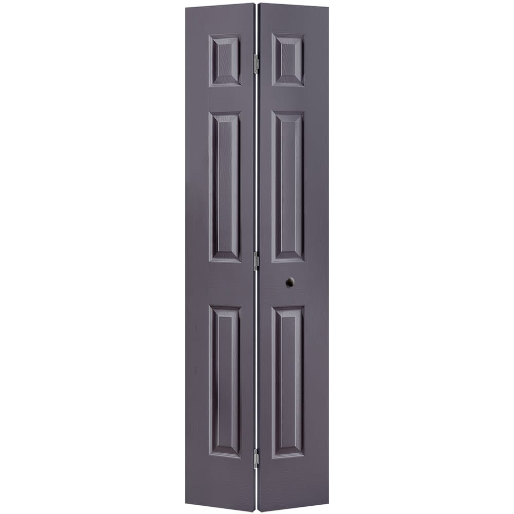 Masonite 24-in x 80-in Slate 6-panel Textured Hollow core