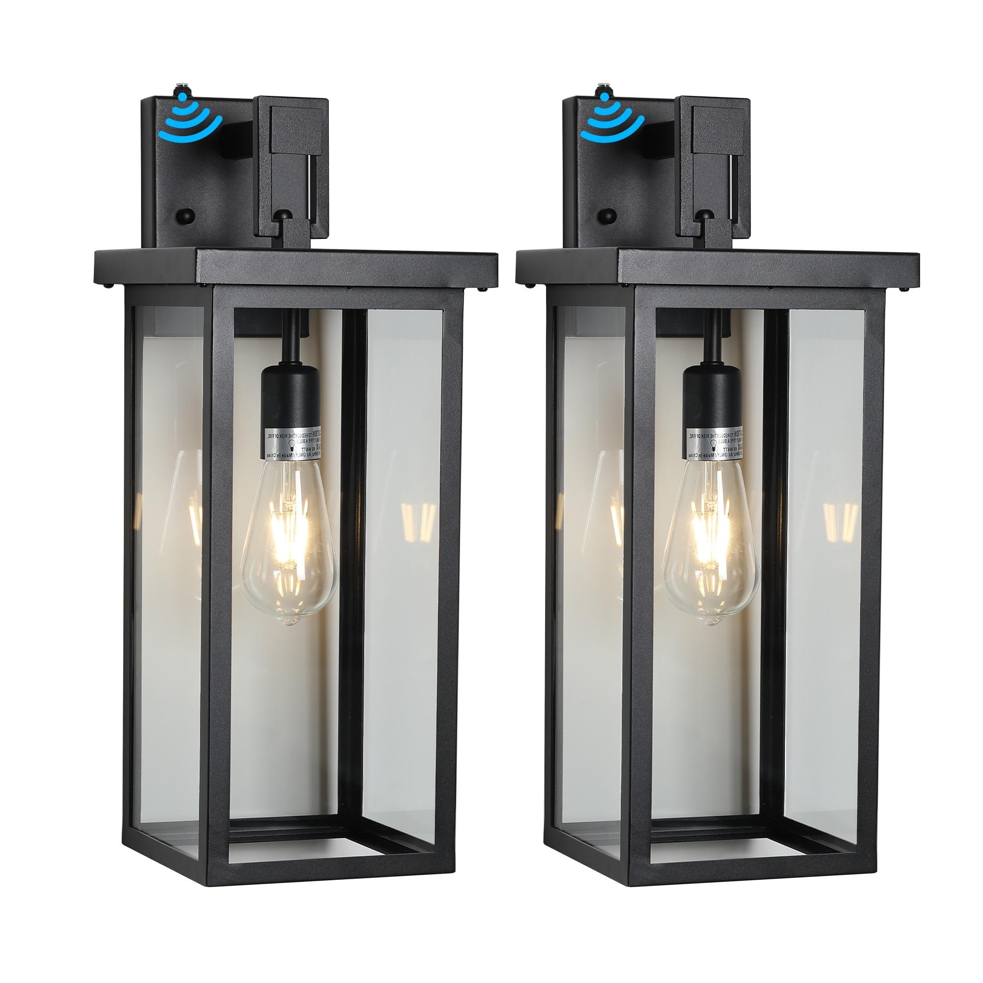 Bayfeve BFLCM-6650-LT 2 -Light 19.7-in H Black Hardwired Dusk to Dawn Outdoor Wall Light