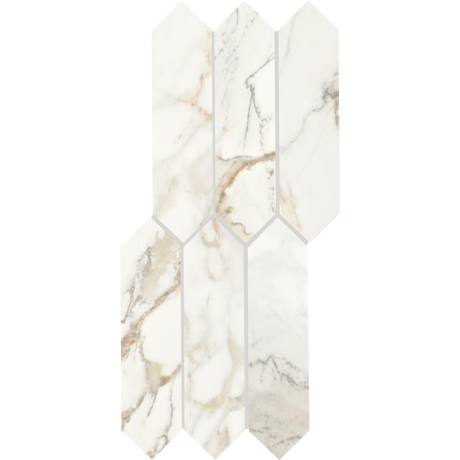 Daltile Divinium Nova 3-in x 12-in Glossy Ceramic Marble look Picket Wall Tile ( 8.88-sq ft / Carton )
