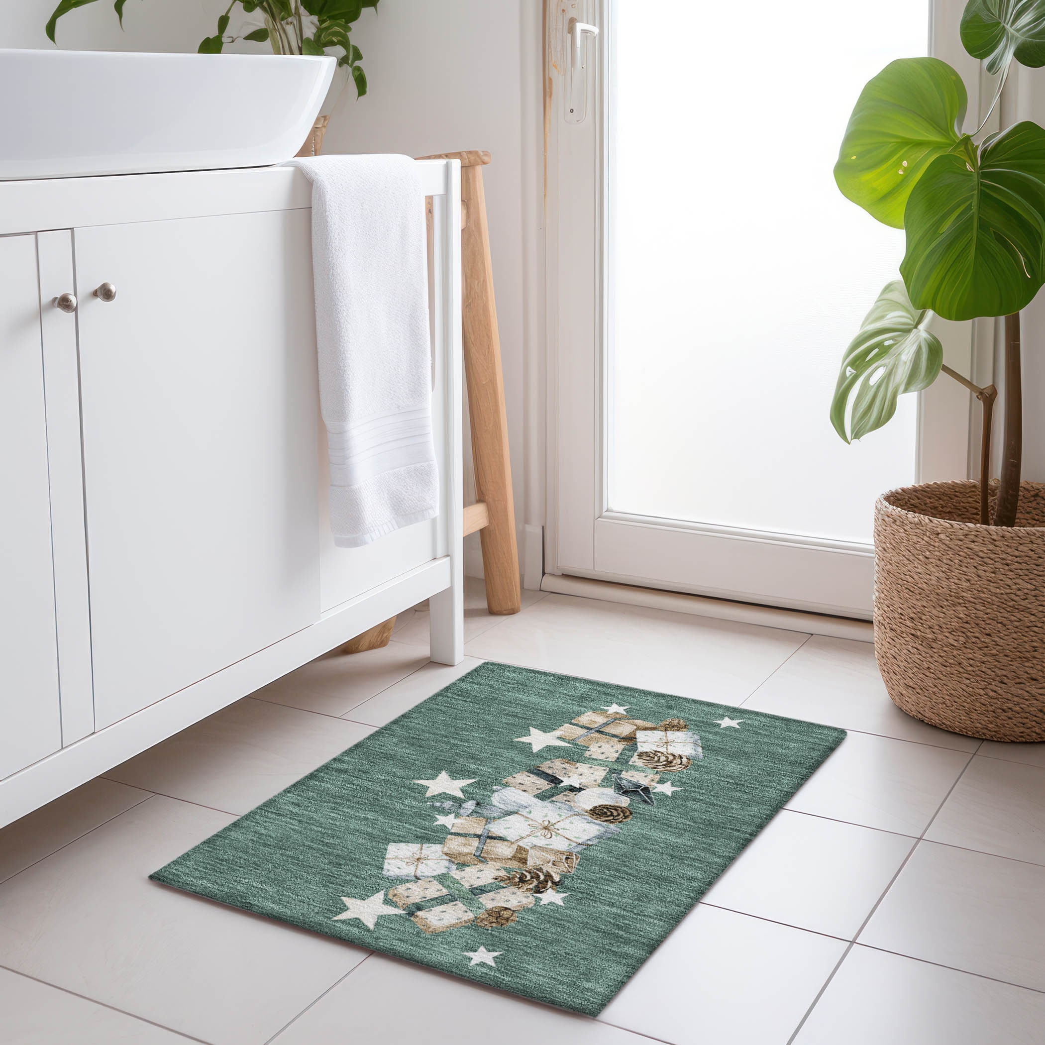 Addison Rugs ACN1825SF20X30 Chantille ACN1825SF 1 x 2 (ft) Loomed Polyester Seafoam Rectangular Indoor/Outdoor Machine washable Area rug