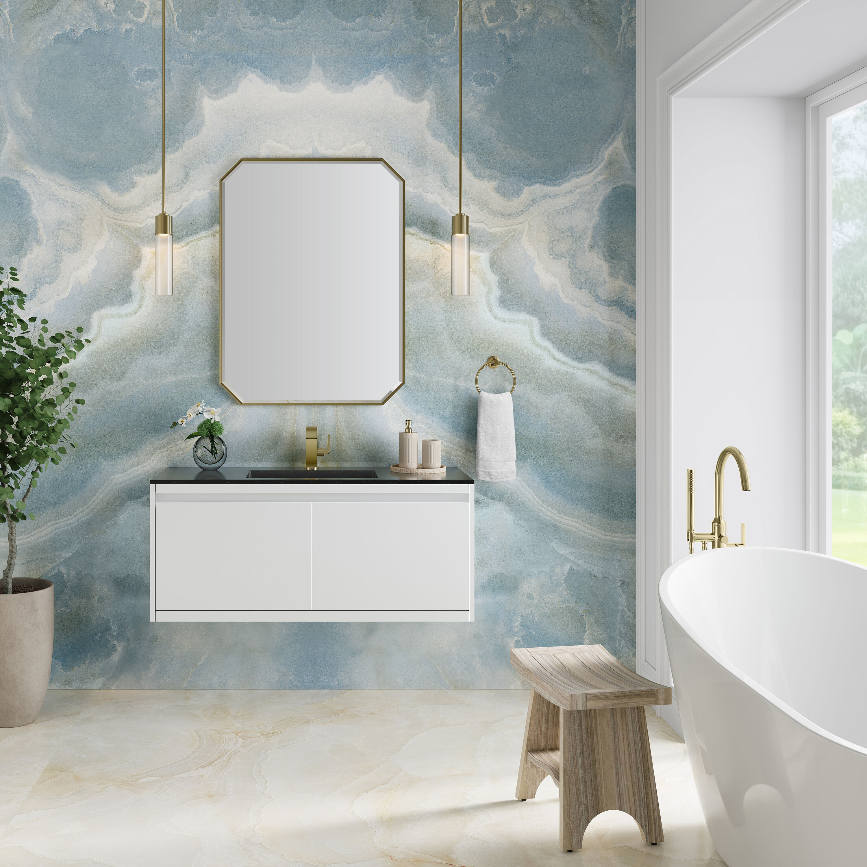 James Martin Vanities 805-V47.3-GW-CB-CH Bath-Vanity-Combo - View #2
