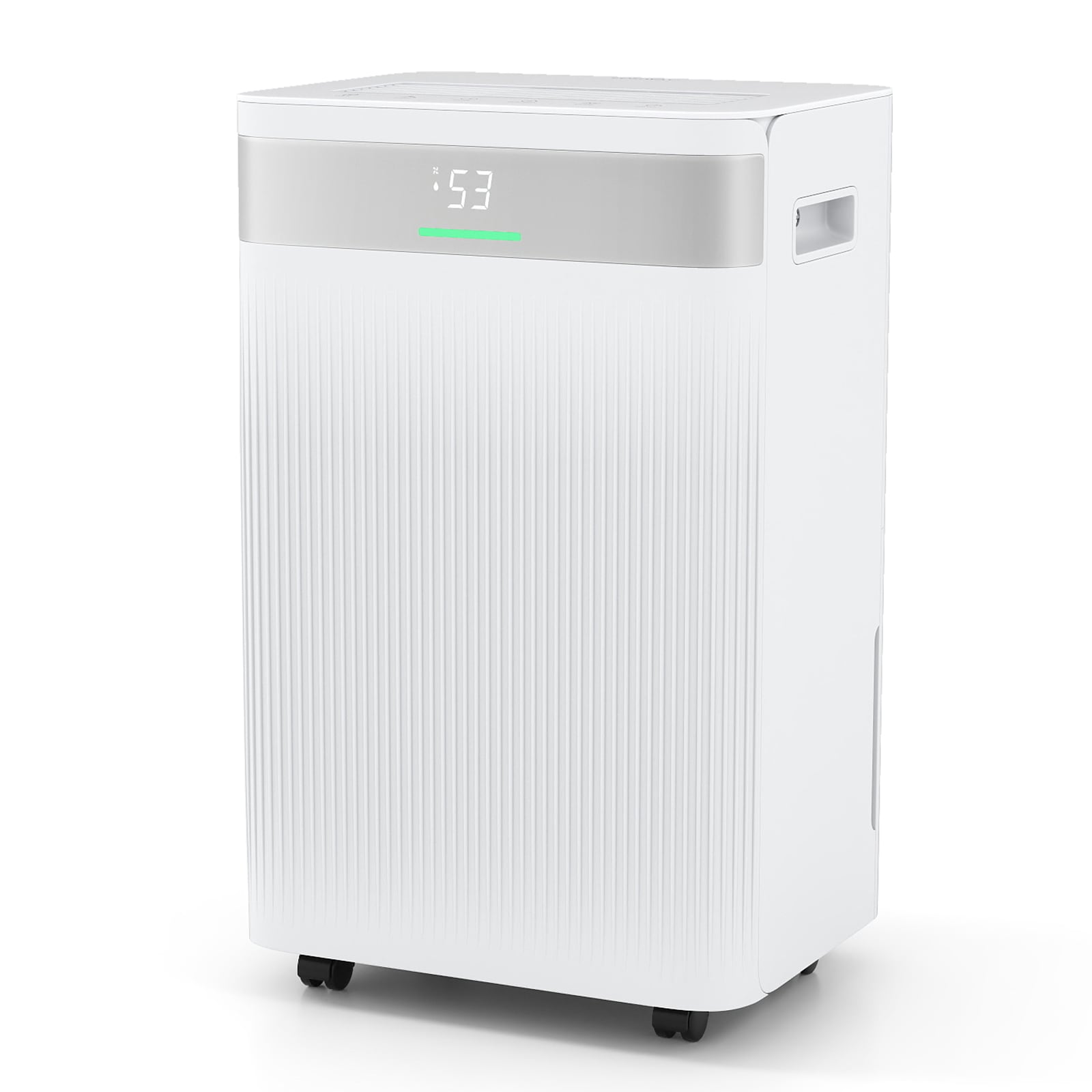 Volenca 54 Pint Dehumidifier for 4500 Sq Ft Homes with Side Handles and Universal Wheels