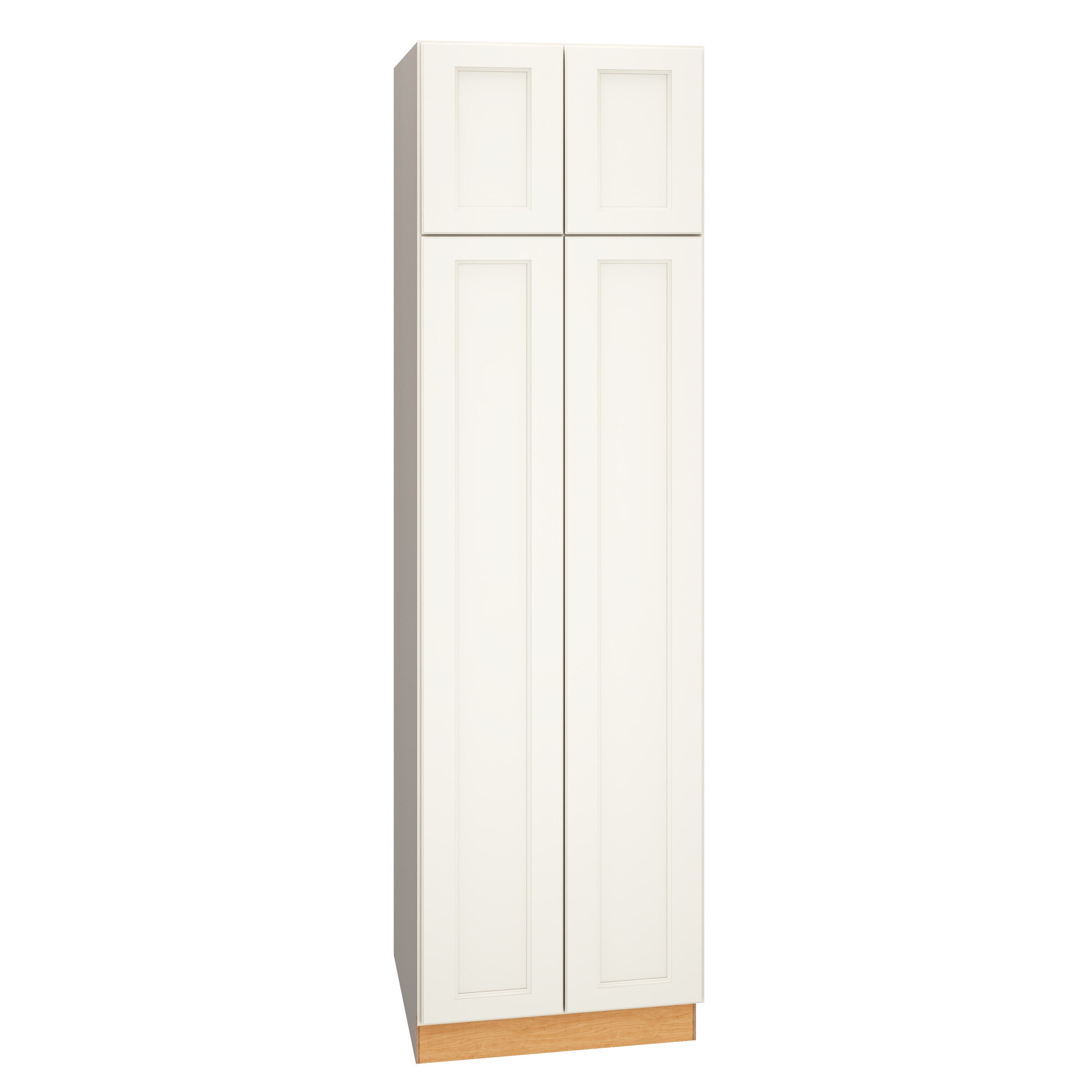 Diamond Express Macaulay 30-in W x 84-in H x 24-in D White Pantry Fully Assembled Plywood Cabinet (Recessed Panel Square Door Style)