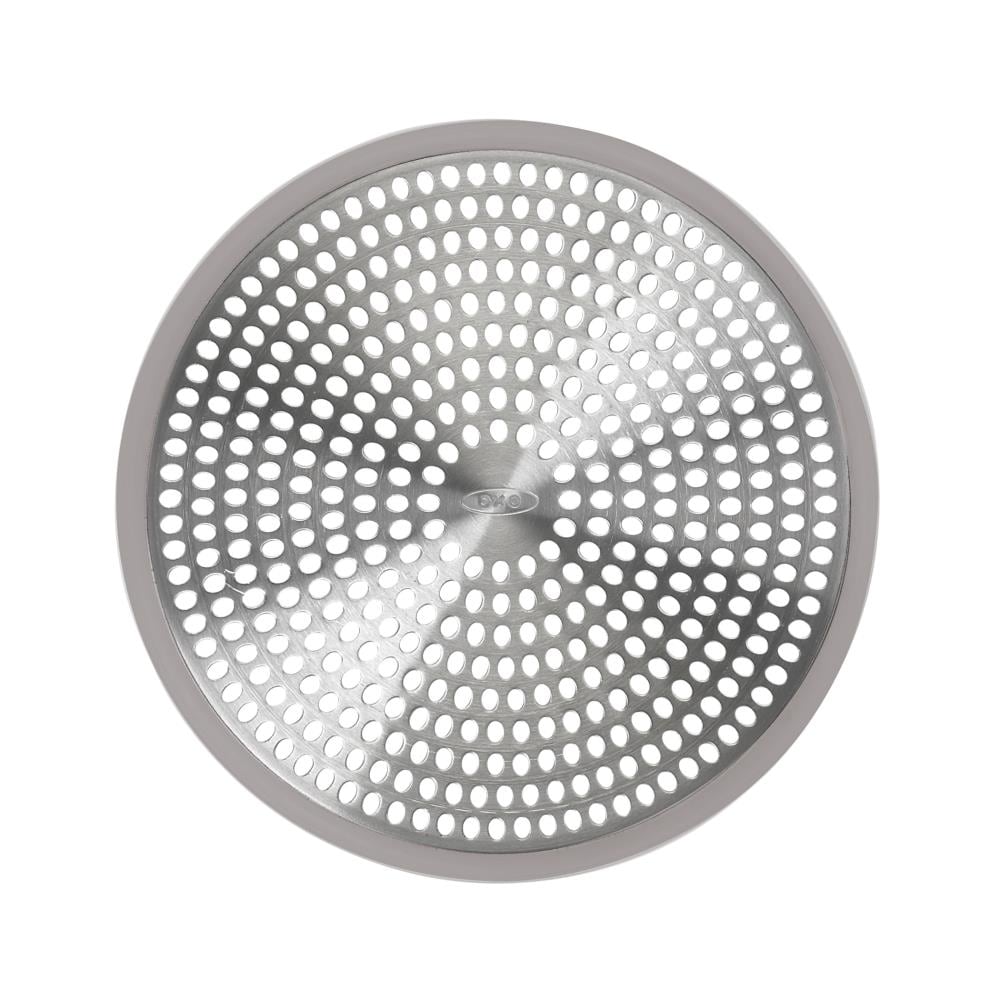 OXO Shower Stall Drain Protector, Bright Silver, Fits Over Shower Stall  Drains, Silicone Rim, Hair Catcher in the Bathtub & Shower Drain  Accessories department at