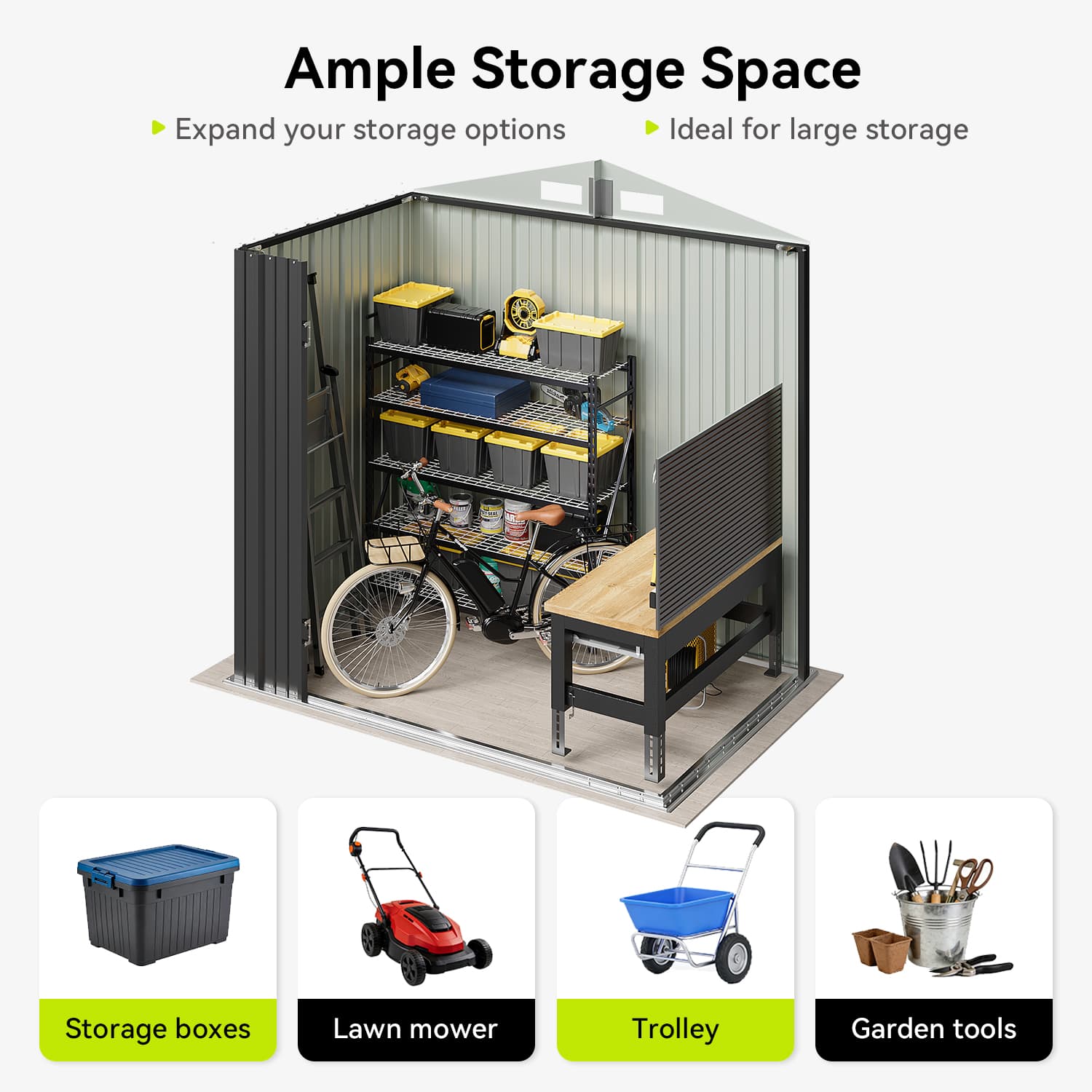 Sunmthink LS-ST-G37009-0604BK Metal-Storage-Buildings-Sheds - View #9