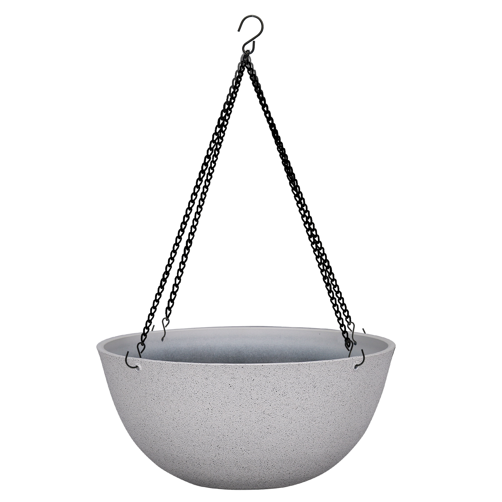 13.15-in W x 6.5-in H White Resin Contemporary/Modern Indoor/Outdoor Hanging Planter | - allen + roth PLGY314SWG