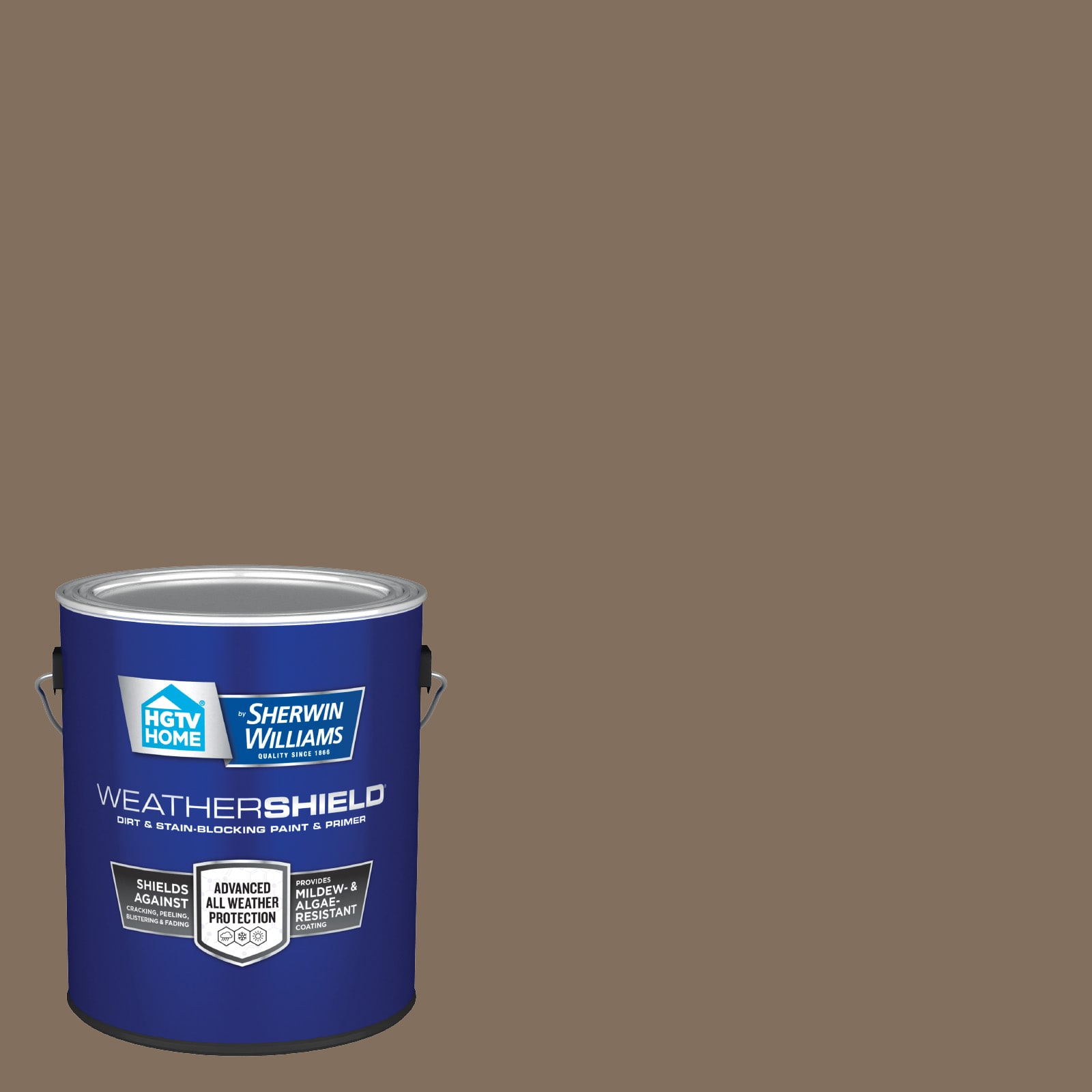 HGTV HOME by Sherwin-Williams HGSW2492-636317 Weathershield Satin Tiki Hut HGSW2492 Latex Exterior Paint + Primer ( 1-gallon )