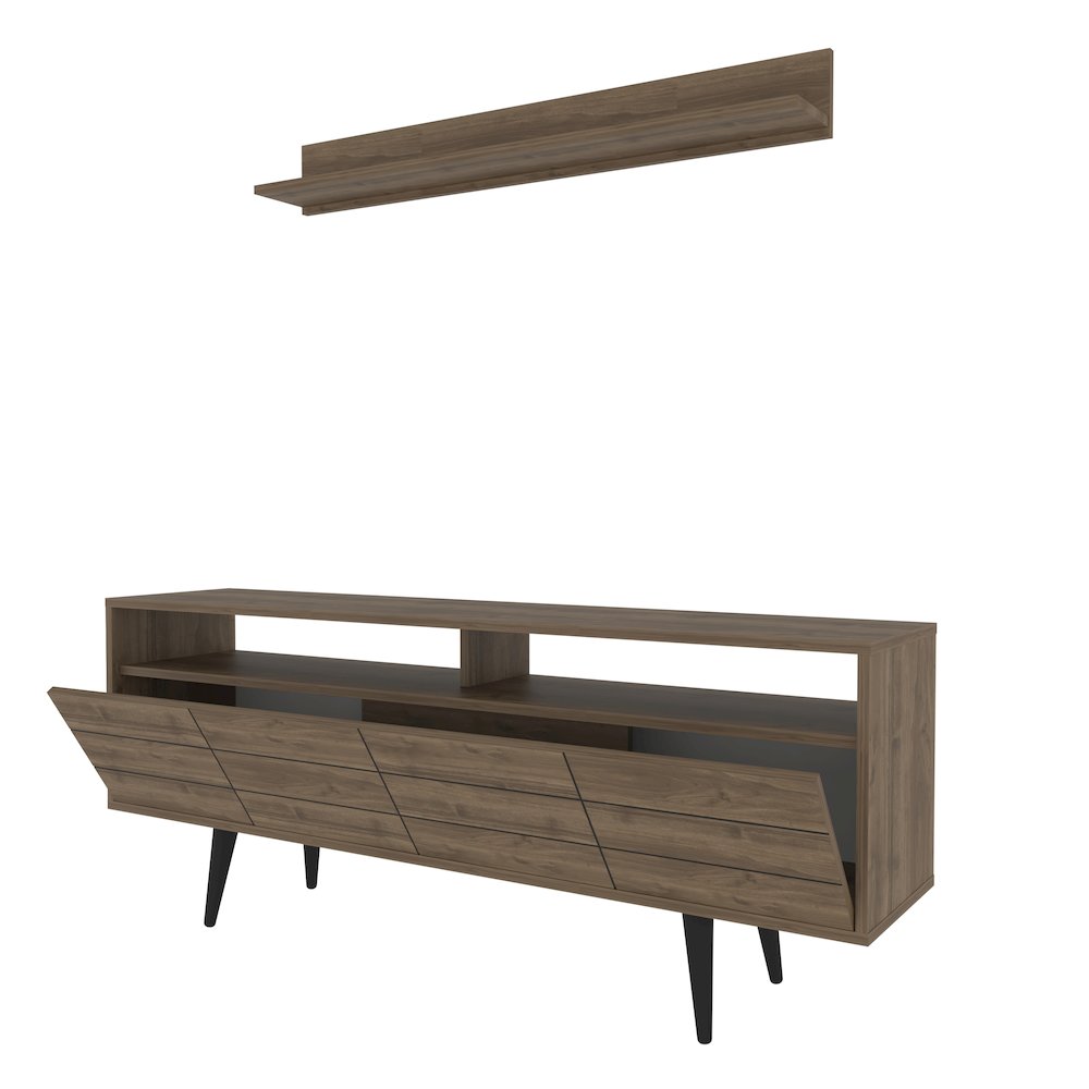 Decorotika OLA63TS01 Ola Tv Stand Walnut