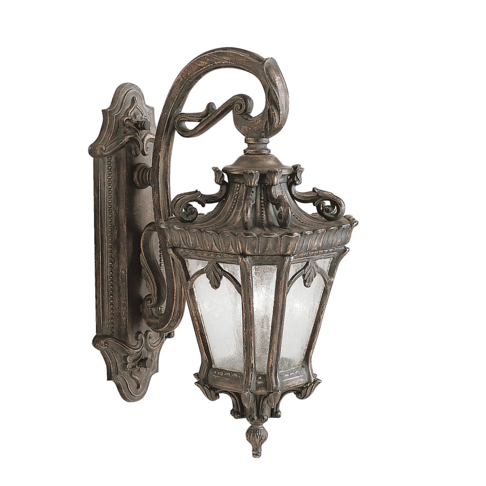 Kichler 9357LD Tournai 2 -Light 24-in H Brown Hardwired Outdoor Wall Light