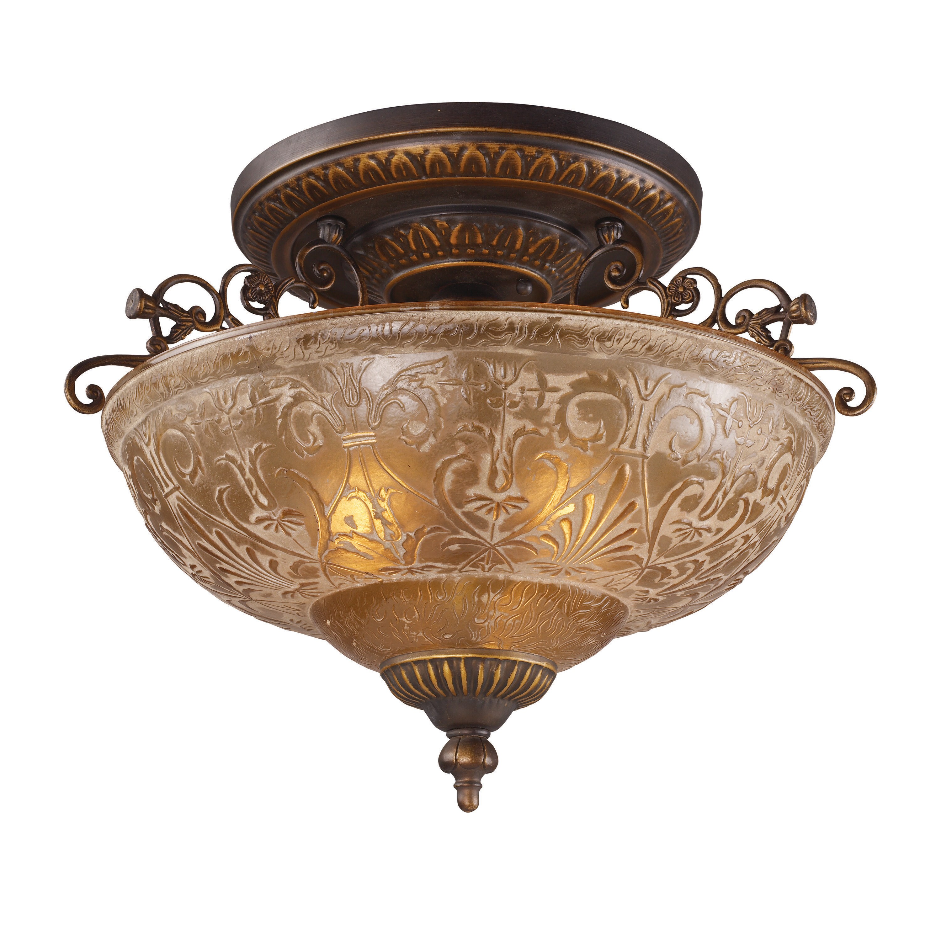 Westmore by ELK Lighting LW-2023260600765 3 light 3 -Light 19-in Multiple finishes Bronze Semi Flush Mount Light