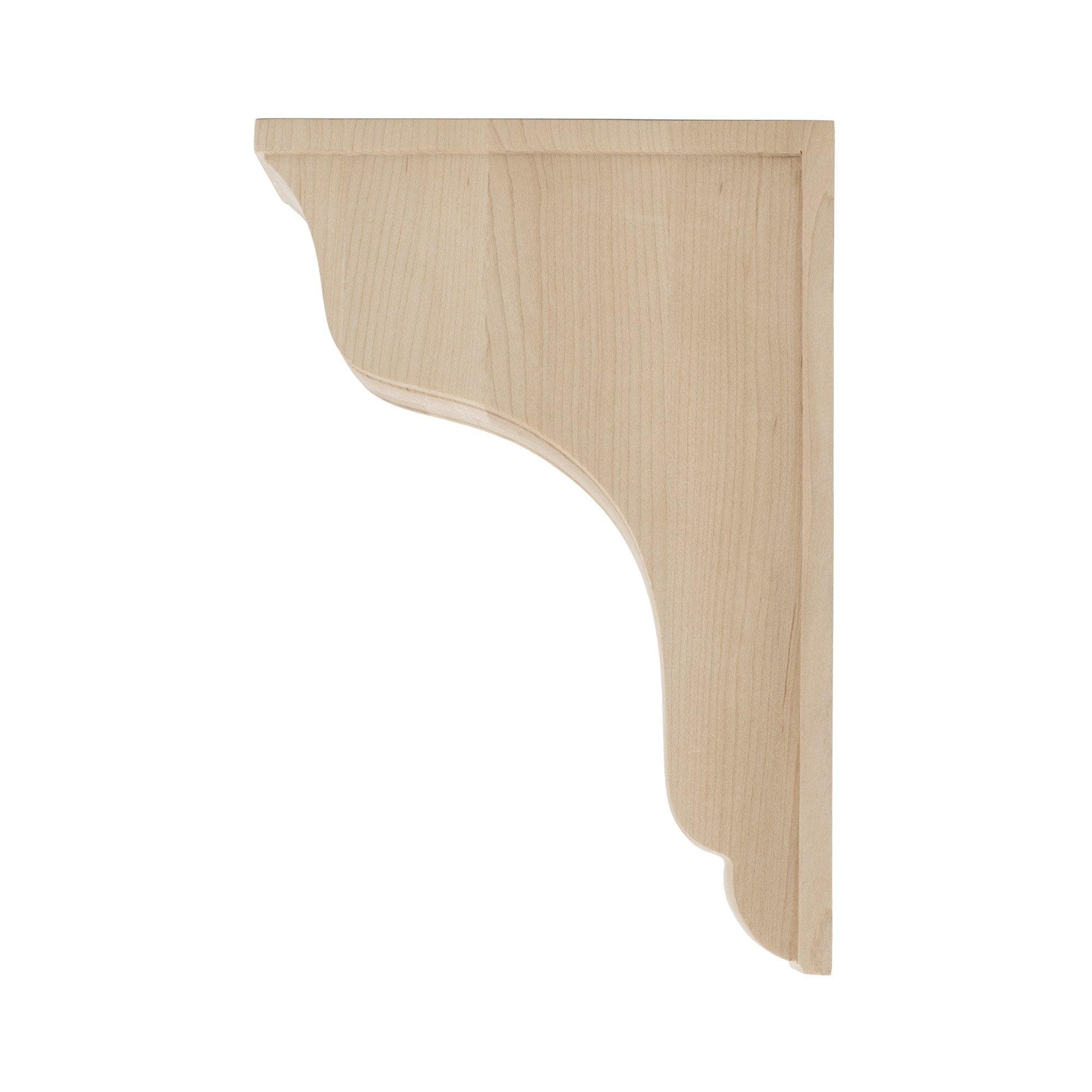 Unfinished Maple Wood Paintable/Stainable Corbel Set