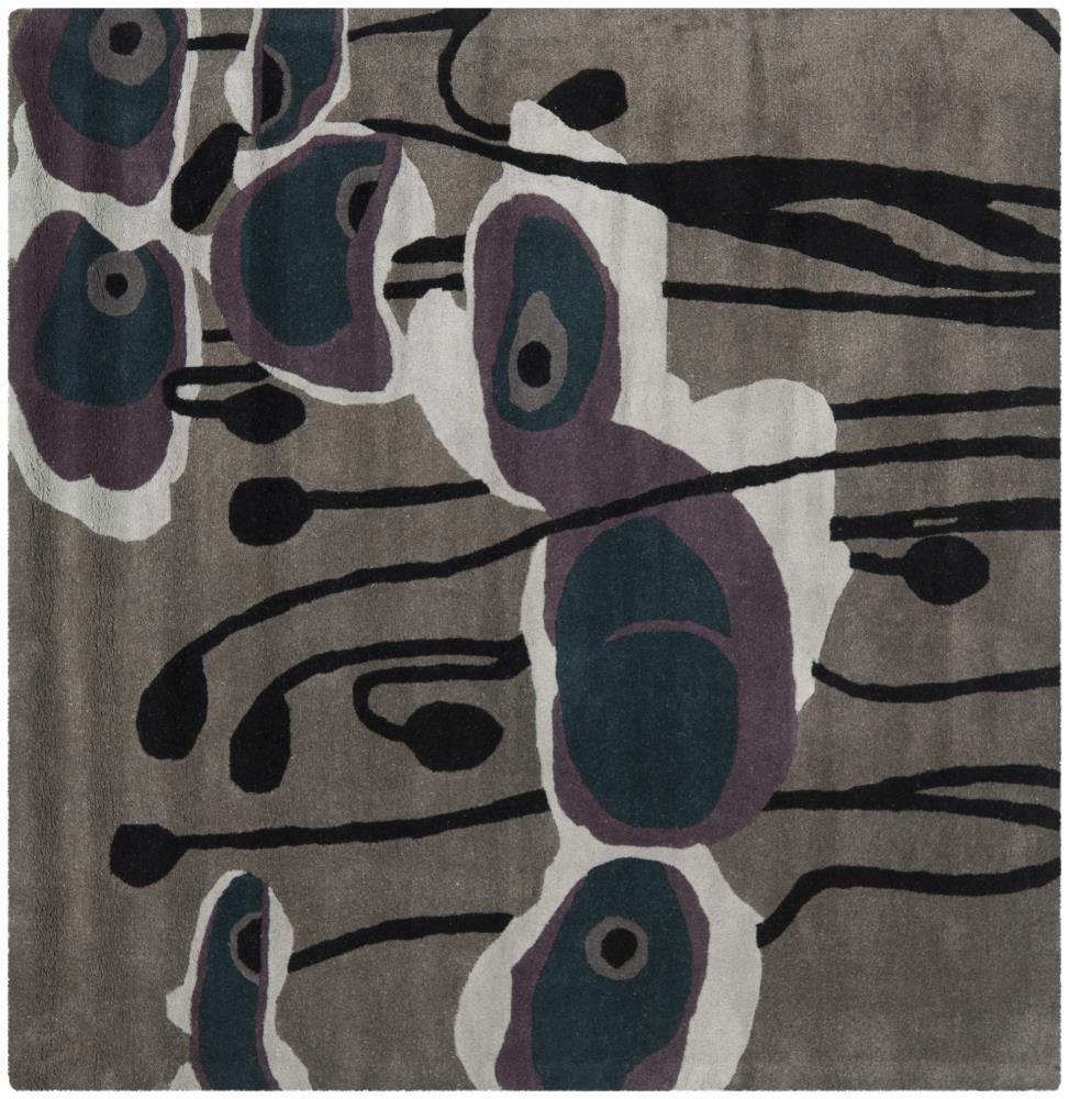 Safavieh SOH853A-6SQ Soho Lilie 6 x 6 (ft) Tufted Wool Gray/Blue Square Indoor Abstract Area rug