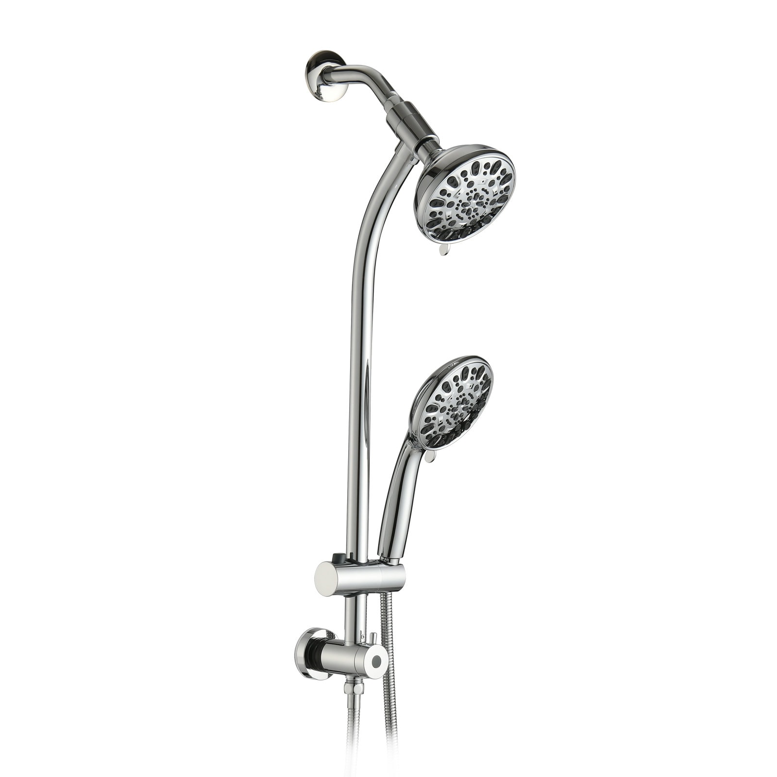 Vanfority EcoRain 7.0 -Spray polished chrome 5-in Round High Pressure Shower Head with Handheld Combo 1.8 GPM