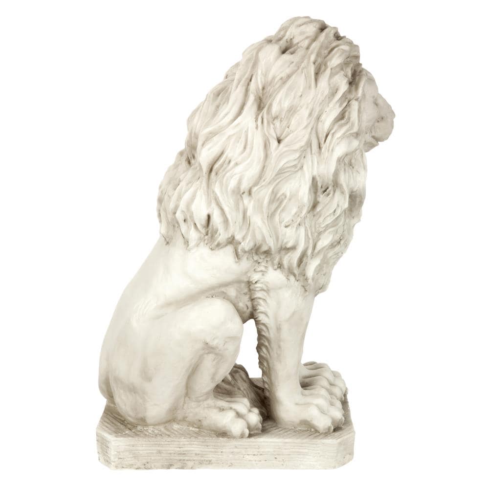 Design Toscano 21-in H x 12.5-in W Off-White Lion Garden Statue in