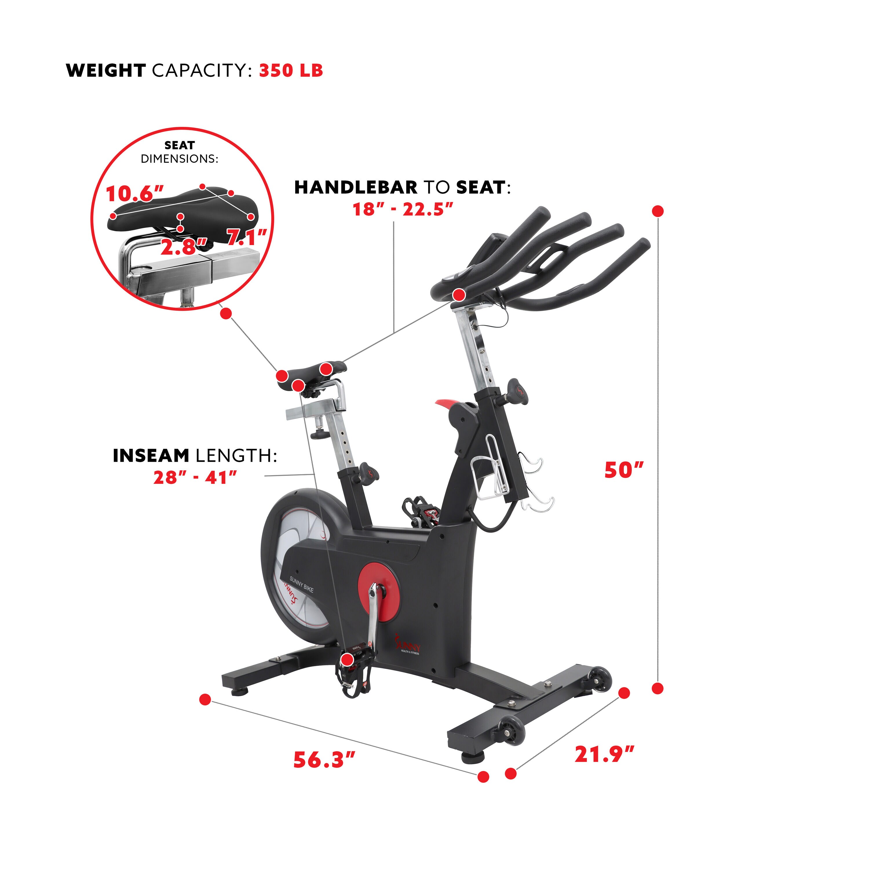 Sunny Health & Fitness SF-B1852 Exercise-Bikes - View #4