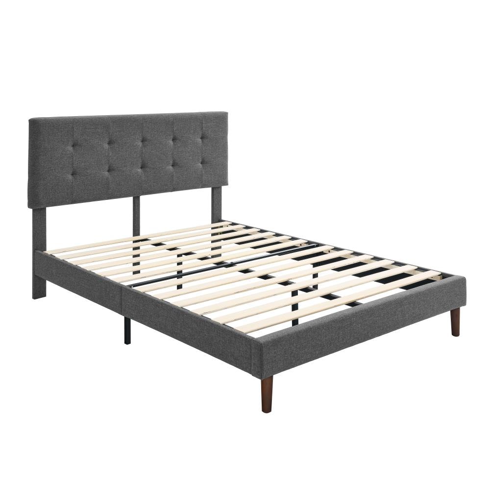CASAINC WF-BU1001G-F-MR Upholstered platform bed Black Full Wood Platform Bed