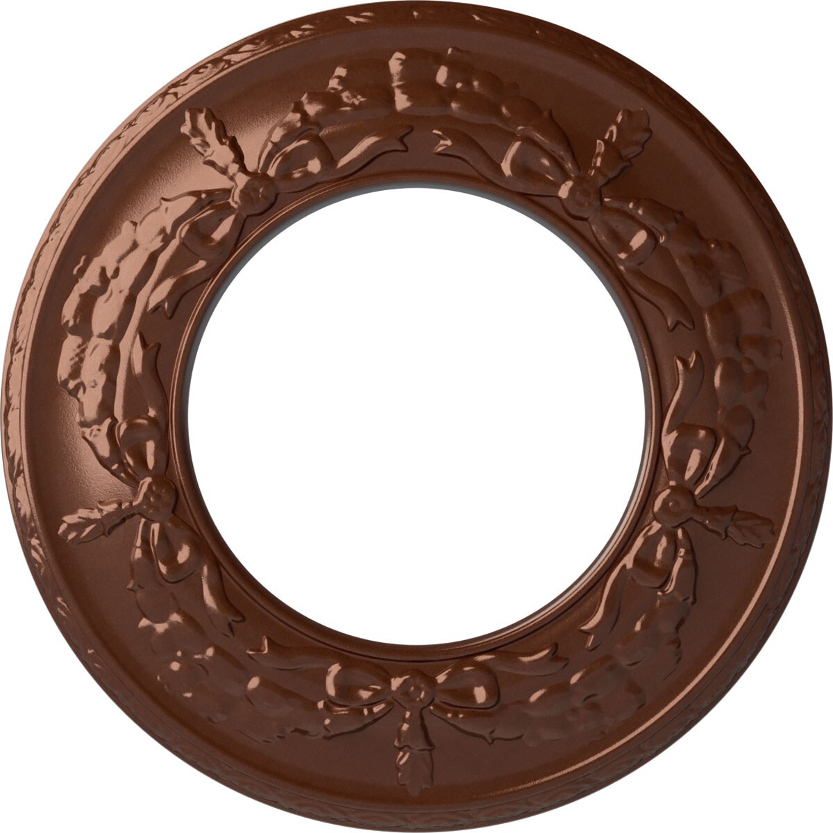 Ekena Millwork CM13SACPS Salem 13.25-in W x 13.25-in L Painted Copper Penny Polyurethane Whole Ceiling Medallion