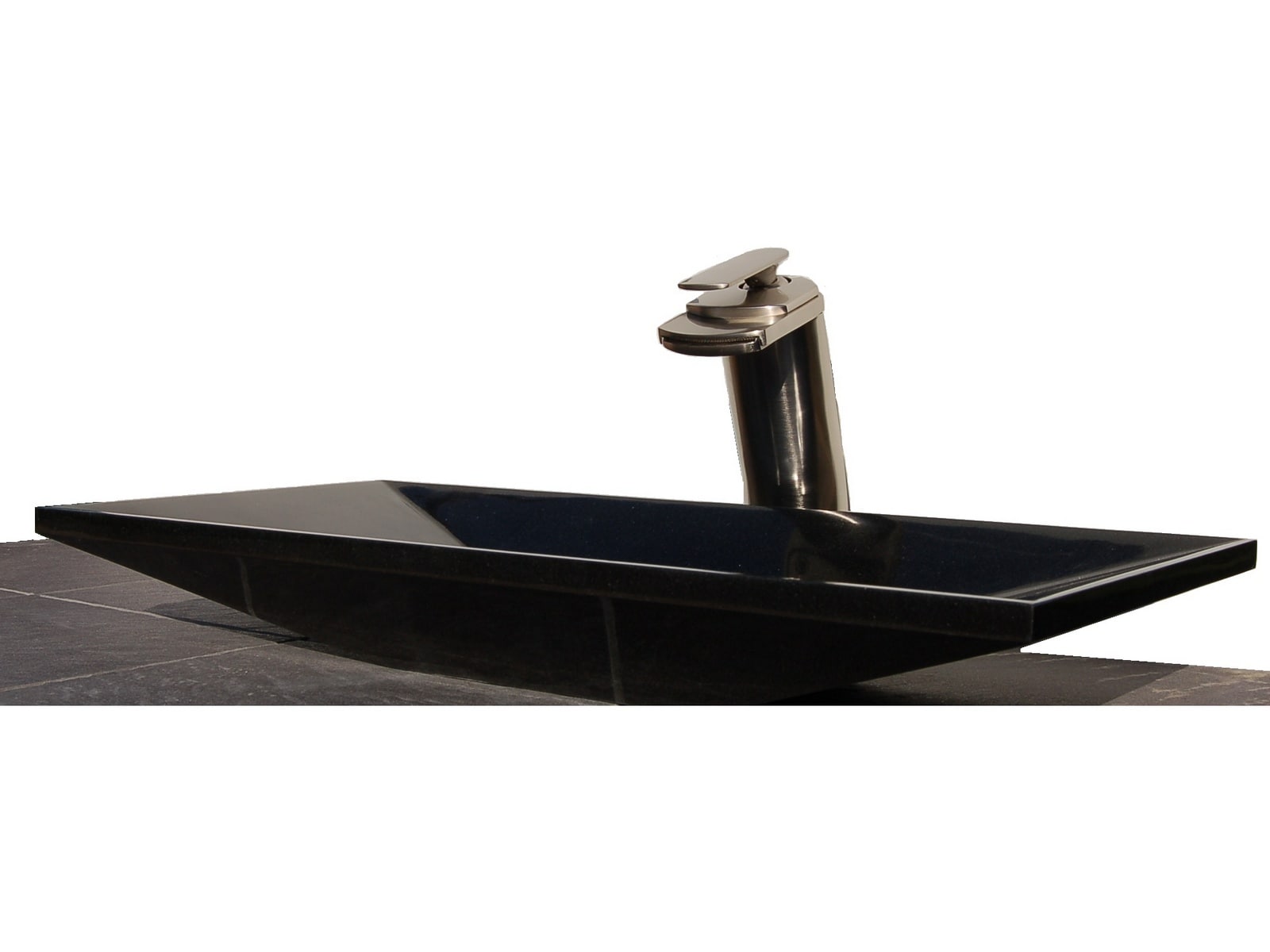 Eden 28'' Black Granite Rectangular Bathroom Sink