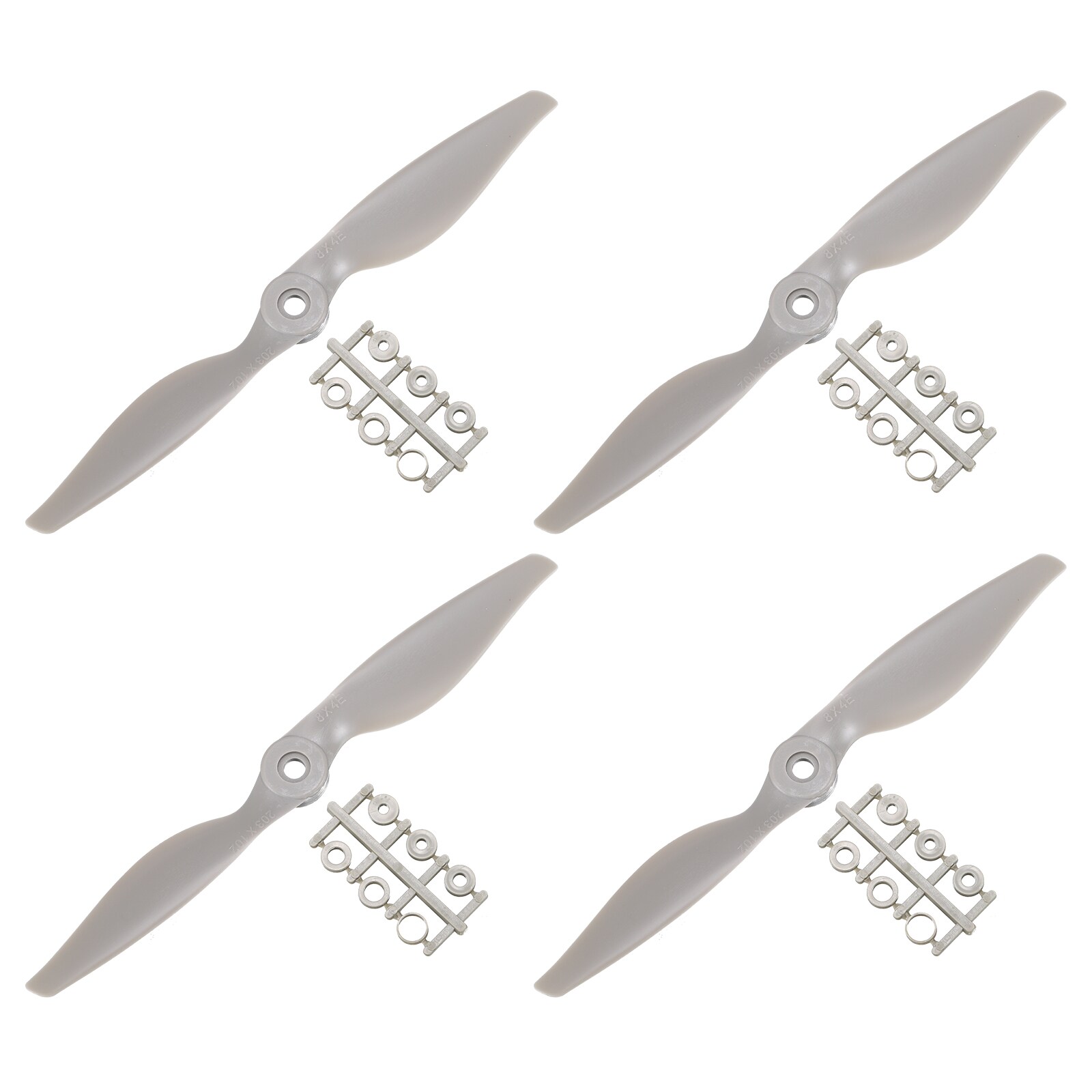 Unique Bargains 4pcs7x5 Propeller RC Propellers 2 Vane Blades Props Grey with Adapter Rings for Electric Airplane Aircraft #S26082800UX3239