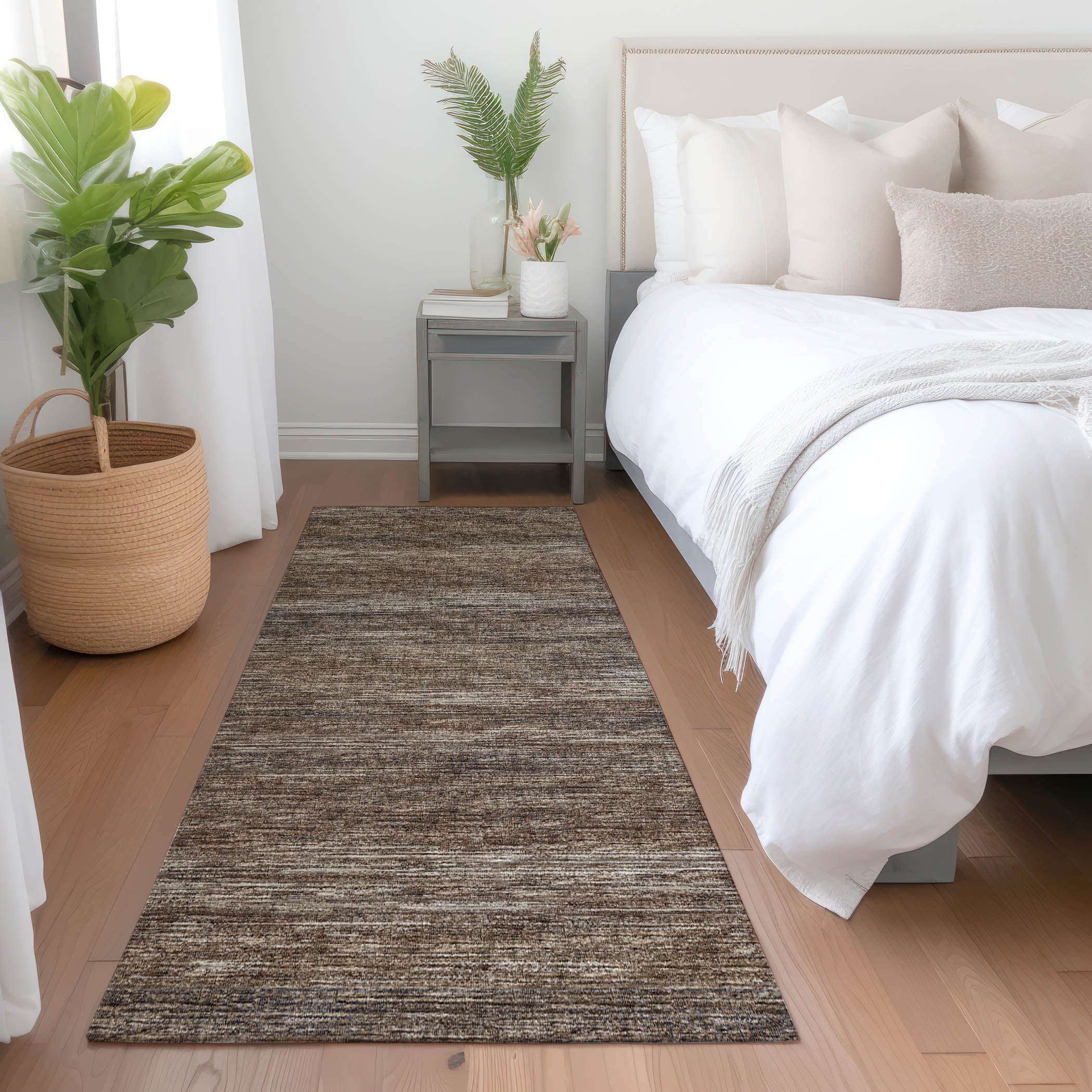 Addison Rugs AMF32BR2X8 Mayfield AMF32BR 2 x 7 (ft) Loomed Polyester Brown Rectangular Indoor Abstract Machine washable Runner rug