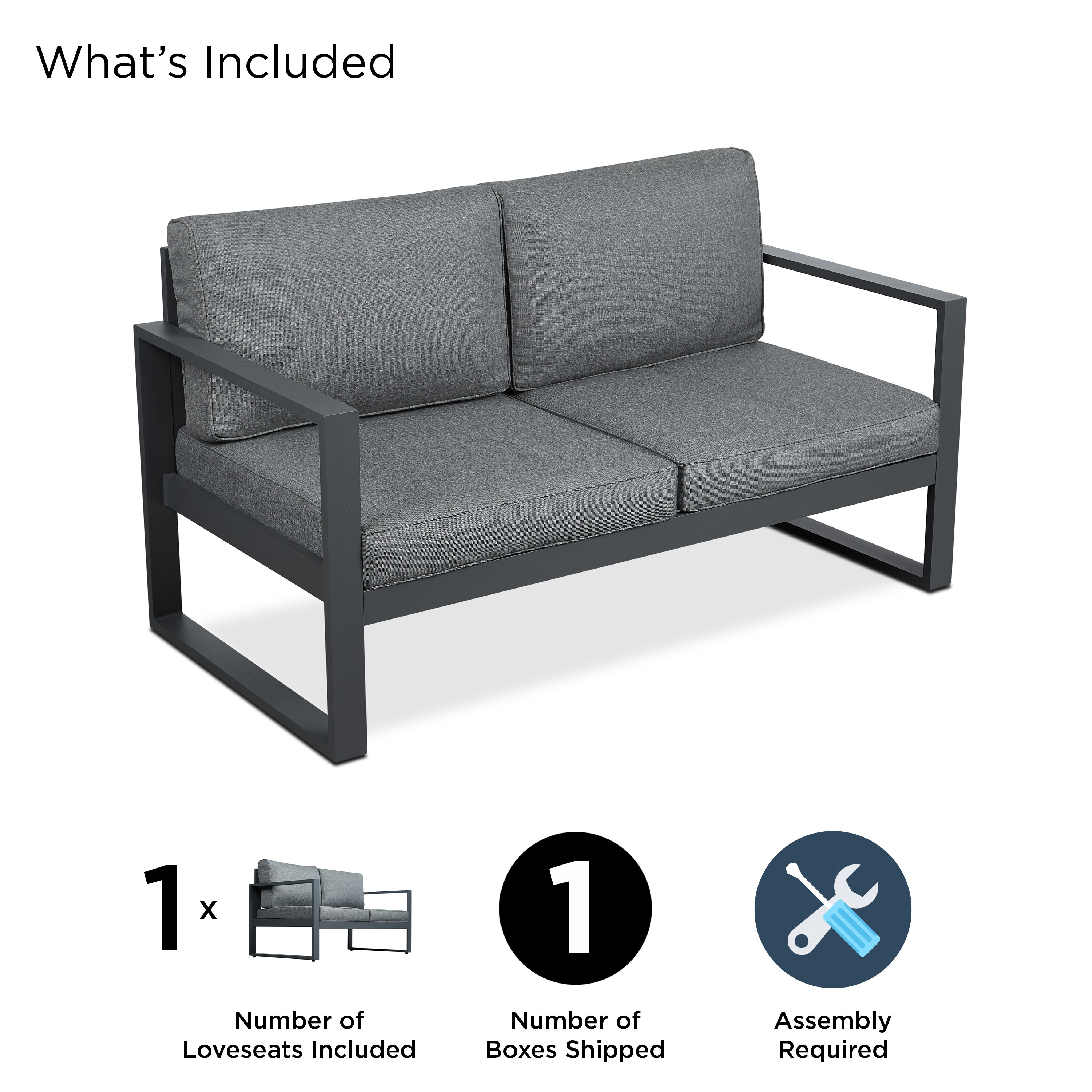 Real Flame 9624-GRY Patio-Sofas-Daybeds - View #3