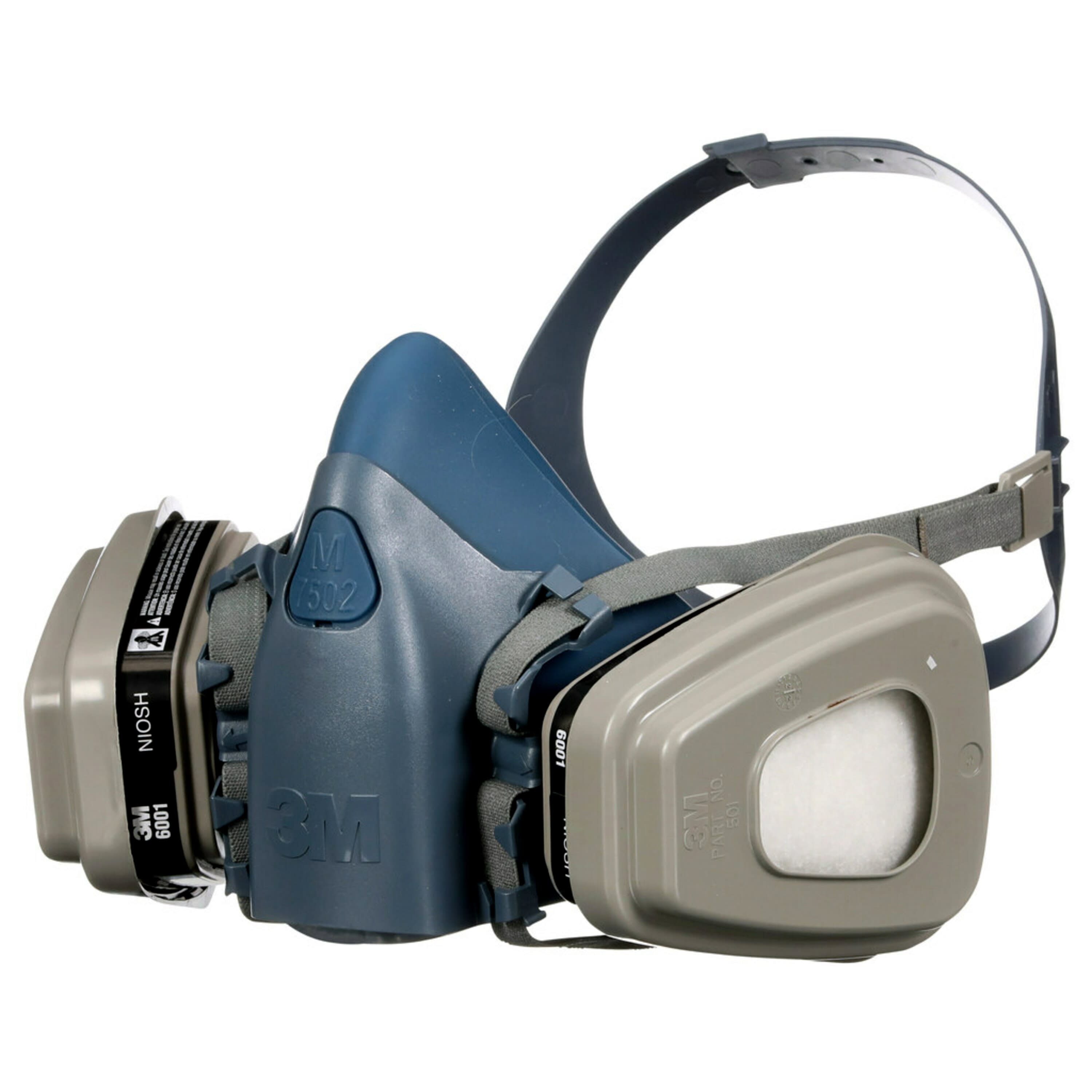 3M Blue Reusable P95 Adult Medium Painting Half Face Respirator 7512P1 ...