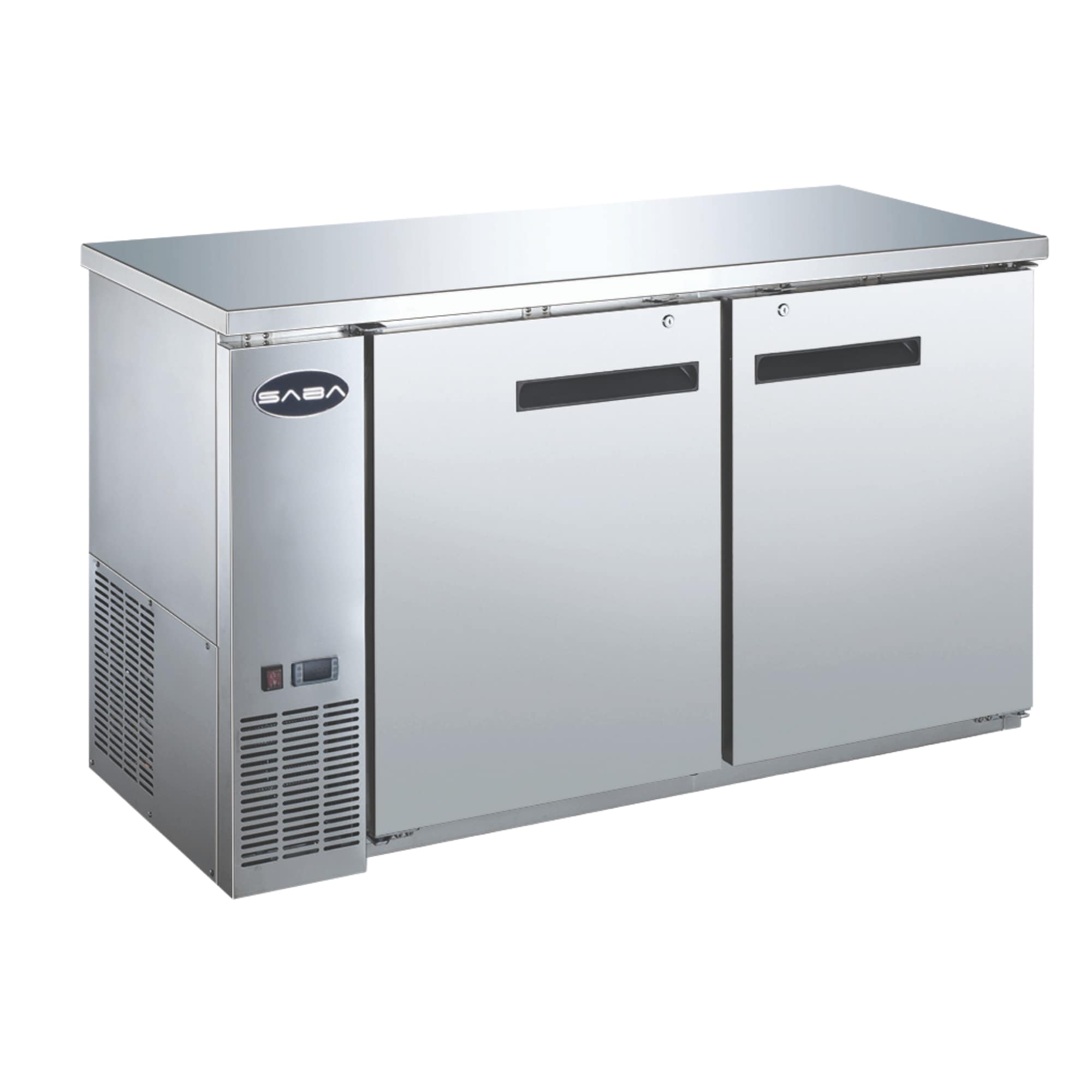 SABA SBB-24-60SS 61-Inches W 528 -Can Capacity Stainless steel Freestanding Indoor Beverage Refrigerator
