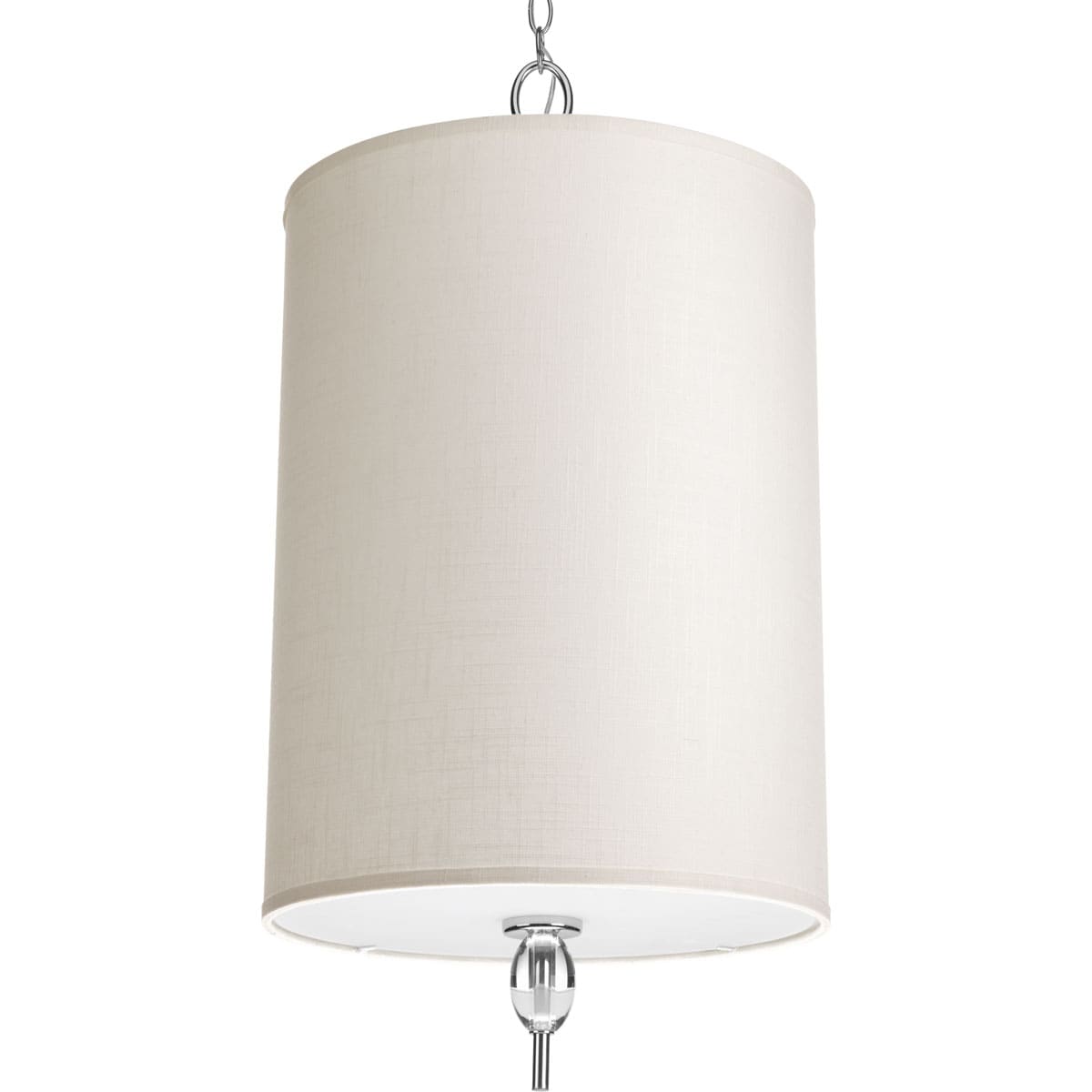 Progress Lighting P3661-15 Status 4 -Light Polished Chrome Coastal White glass Cylinder Medium Hanging Pendant light