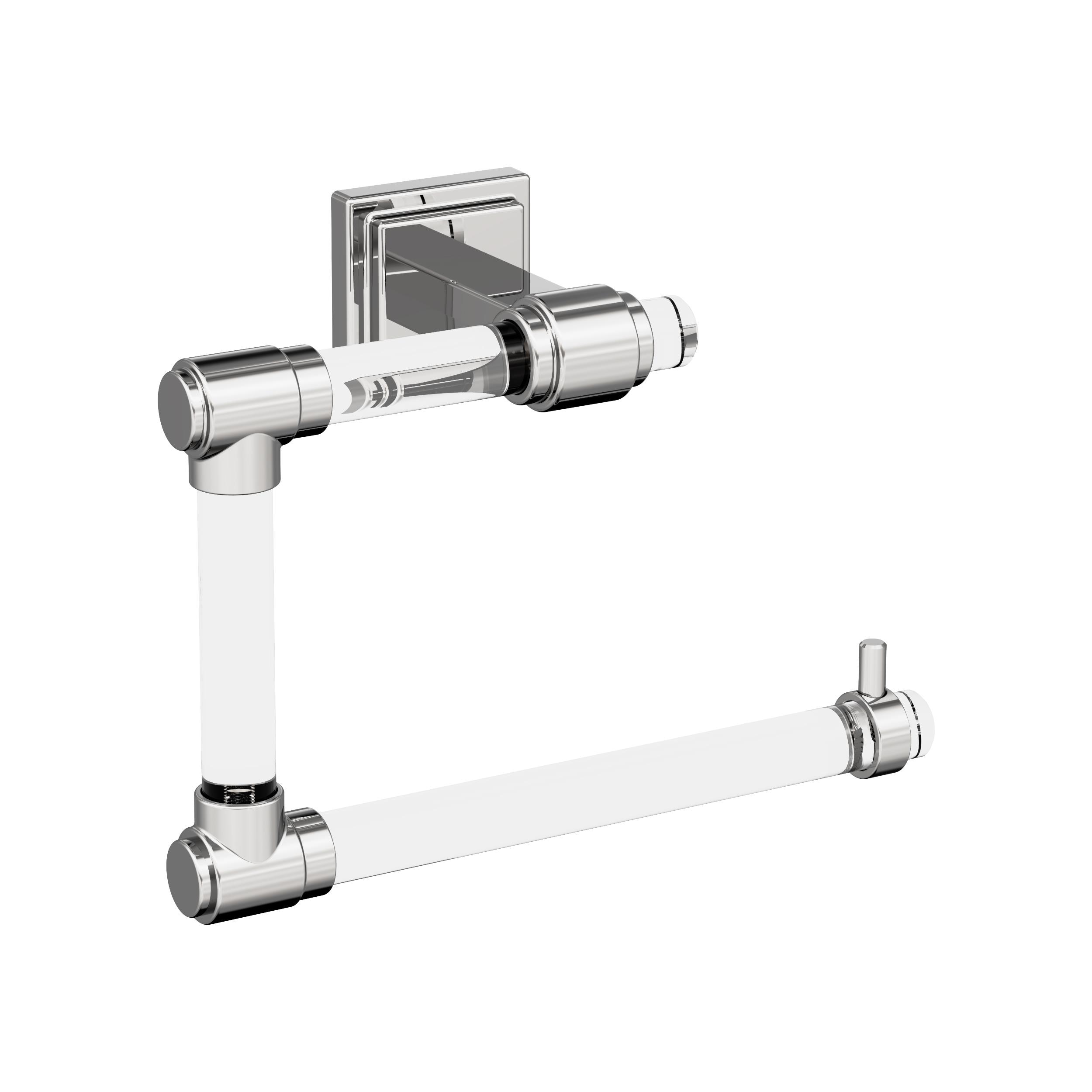 Amerock BH36062C26 Glacio Clear/Chrome Wall mount Single Towel Ring