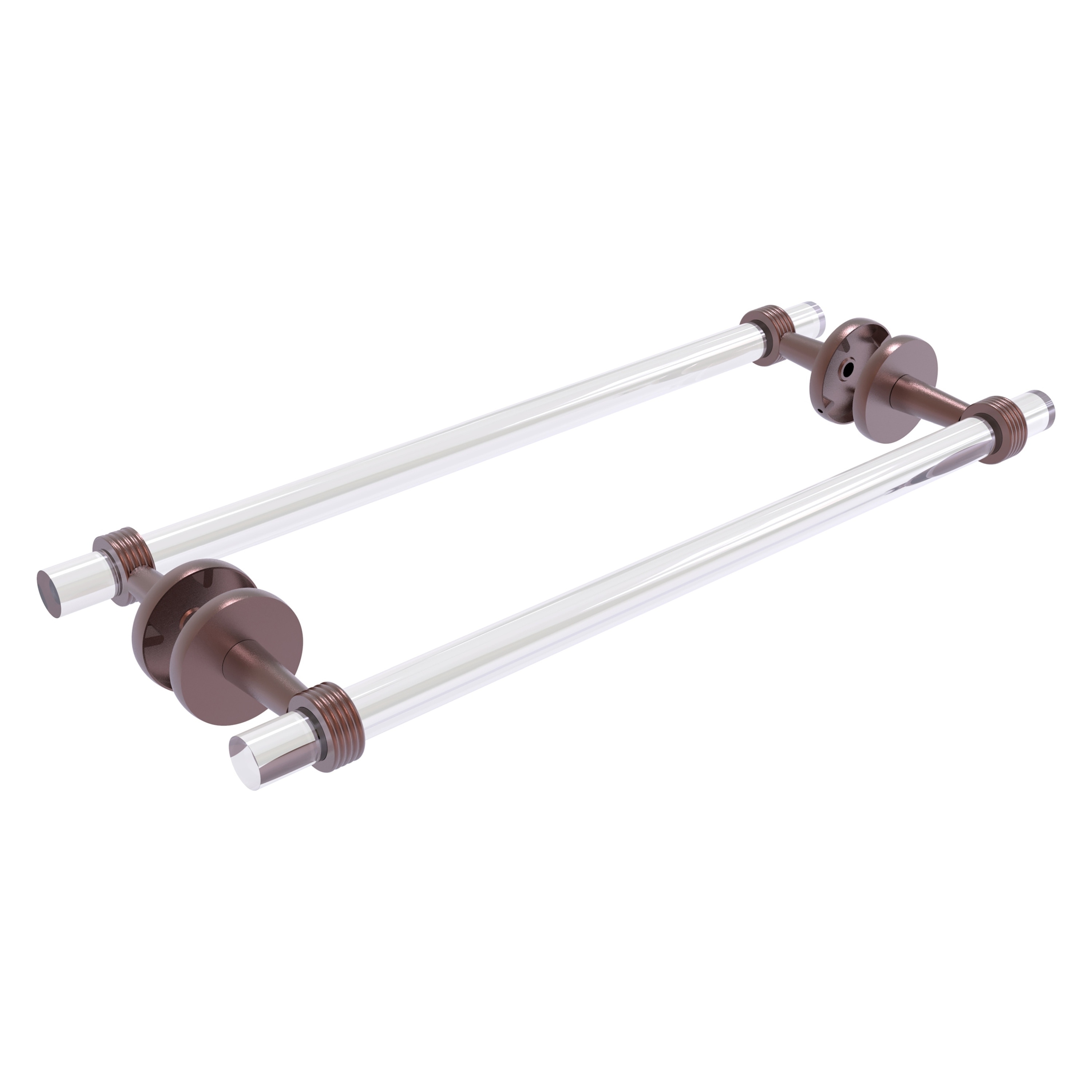 Allied Brass CV-41G-BB-18-CA Clearview 18-in double Antique Copper Wall mount Double Towel Bar