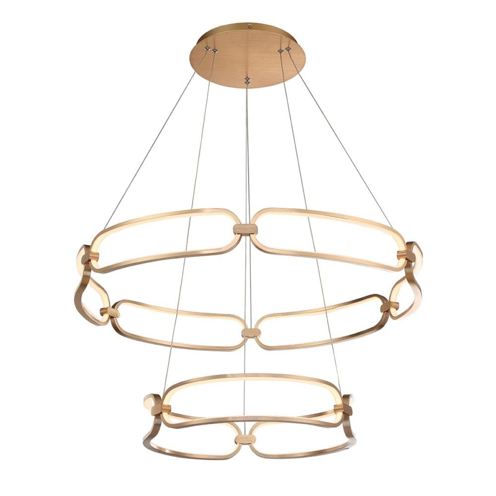 dweLED PD-54934-SG Charmed Soft Gold Modern/Contemporary Tiered LED Hanging Pendant Light