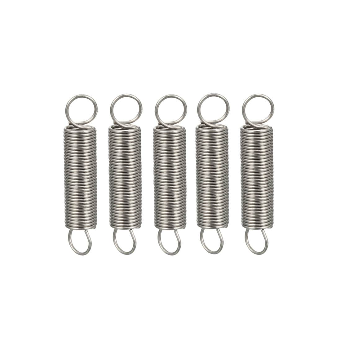 Unique Bargains 5pcs Extended Tension Spring Wire Diameter 0.016-Inch OD 0.16-Inch Free Length 0.79-Inch Stainless Steel Small Dual Hook Tension Spring for Machinery Construction Industrial