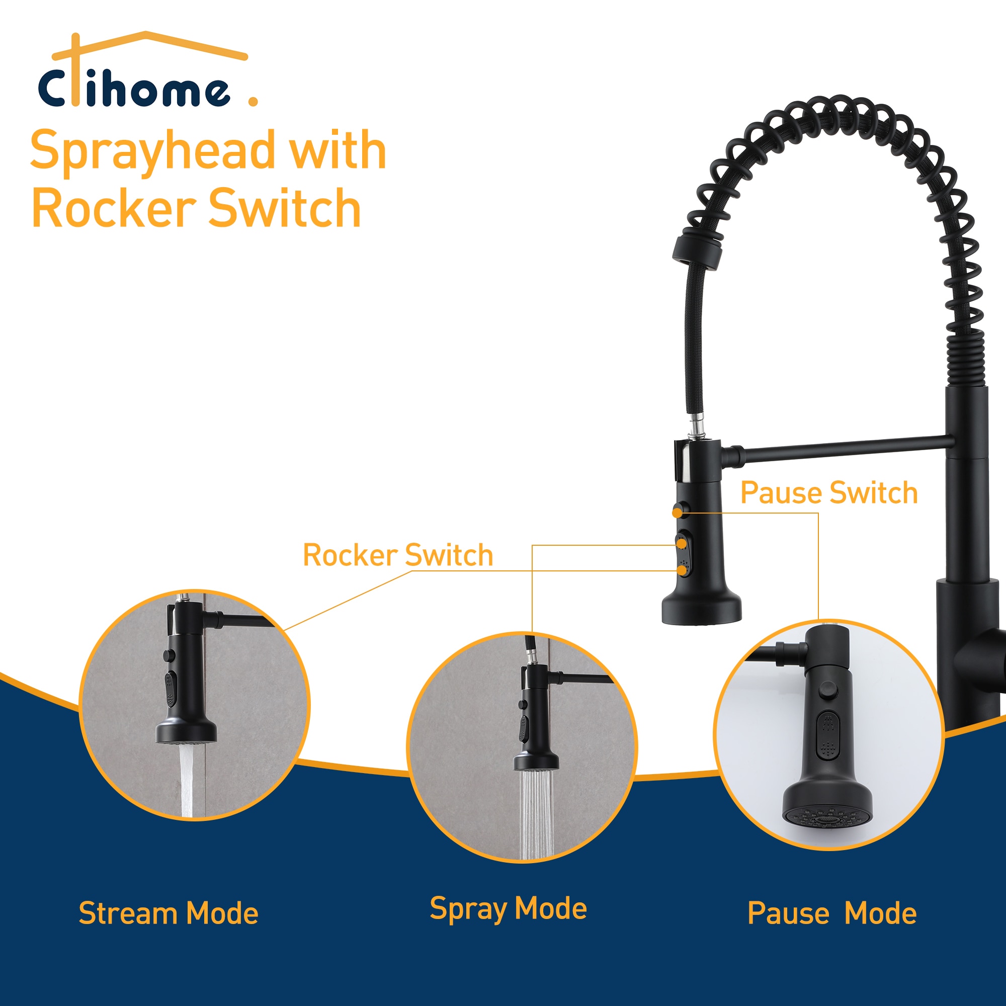 Clihome TC-020MB-KF Kitchen-Faucets - View #11