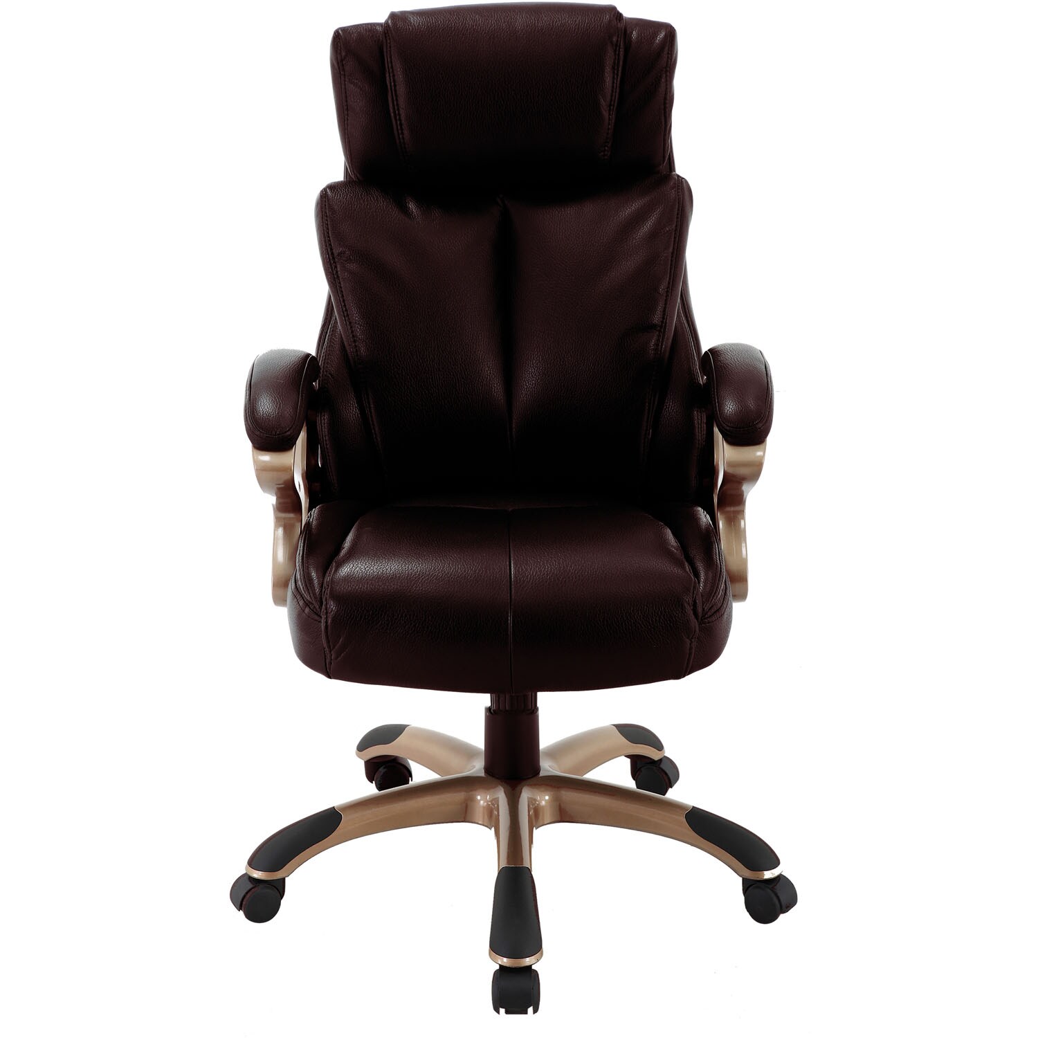 Brown Leather Ergonomic Executive Swivel Office Chair