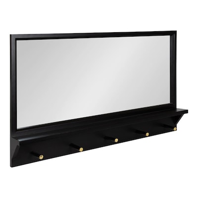 Kate And Laurel Milley 36 In W X 21 H Black Framed Wall Mirror The Mirrors Department At Com Black Framed Wall Mirror In The Mirrors, Wine Barrel Mirror Target