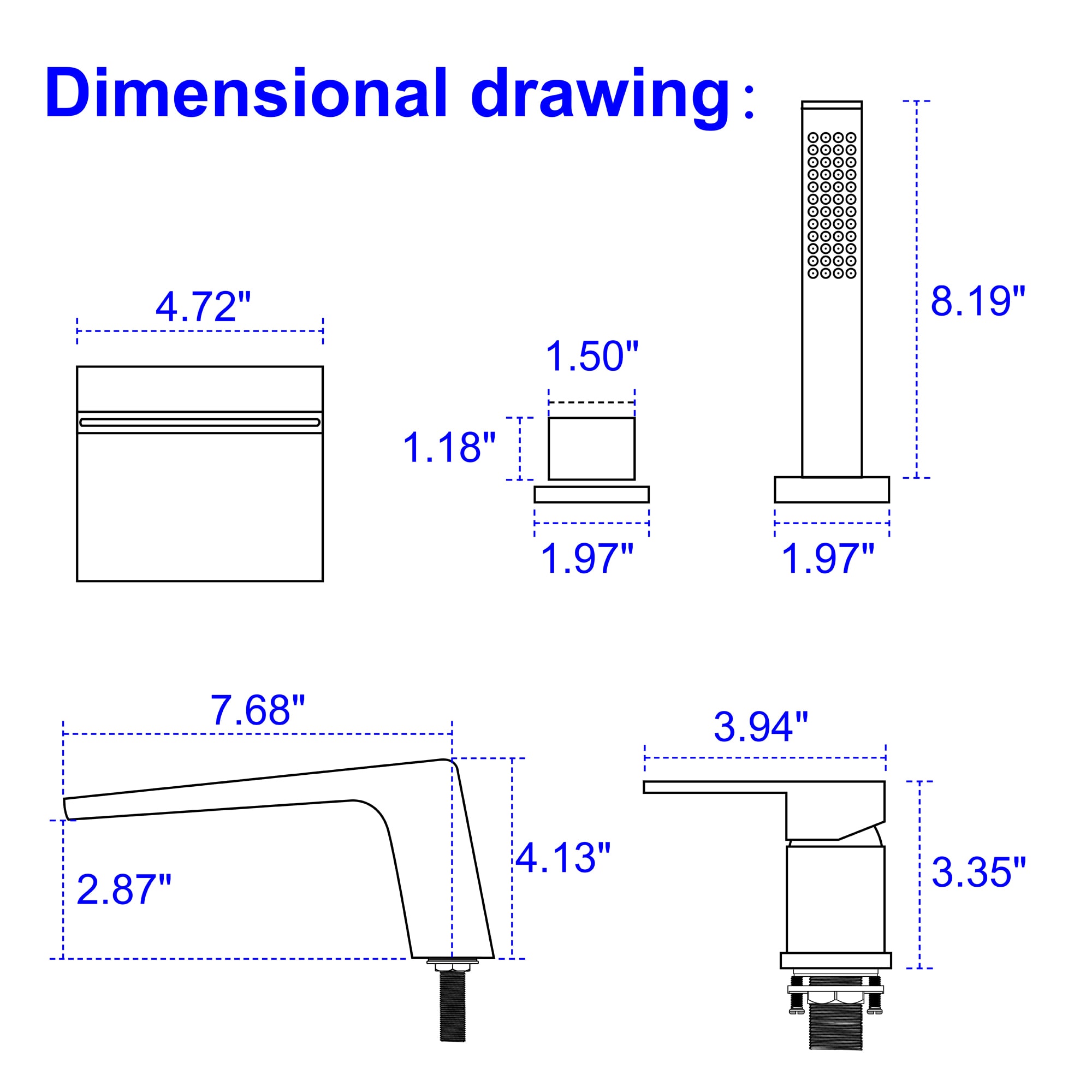 Clihome CSMD-BF17-24BG Roman-Tub-Faucets - View #11