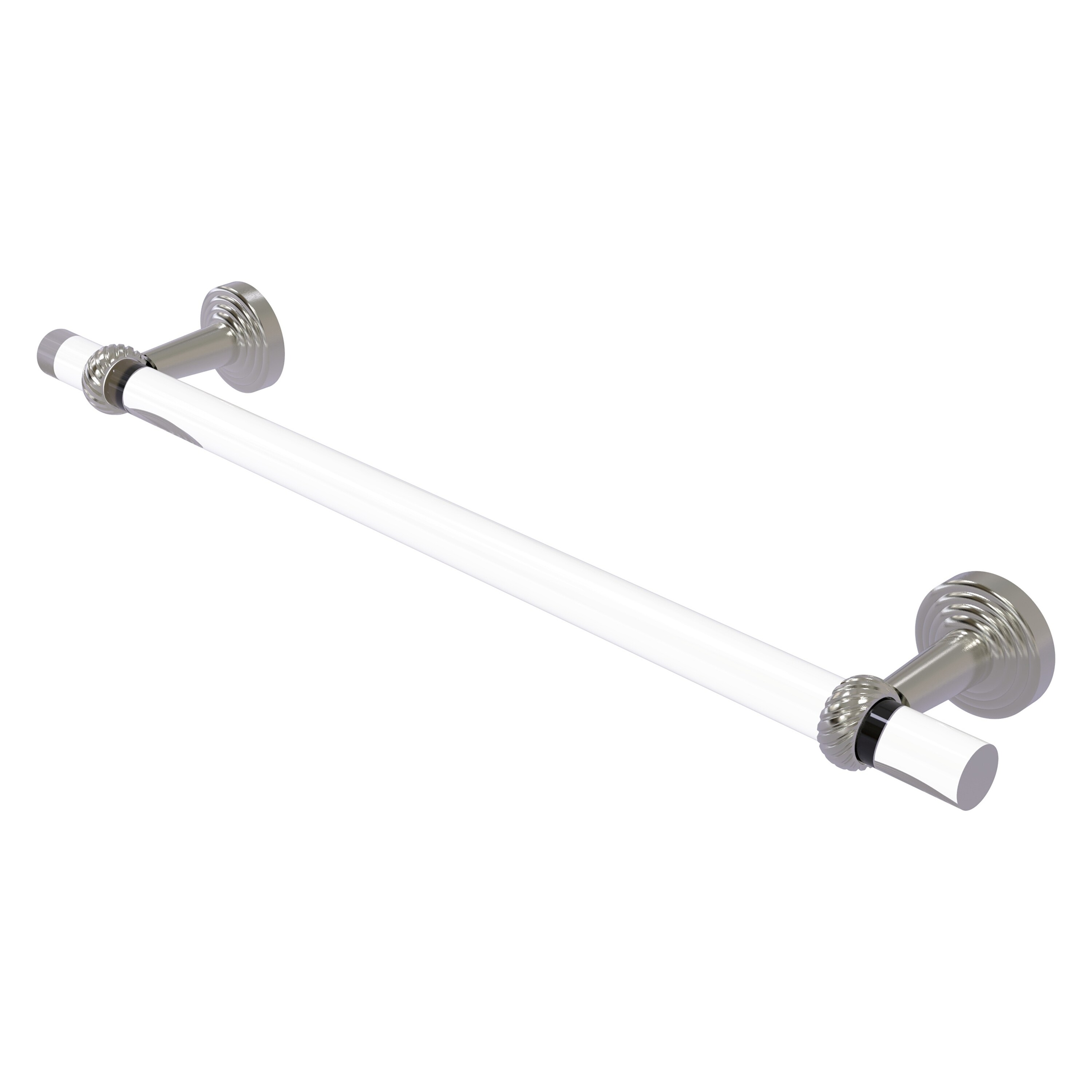 Allied Brass PB-41T-30-SN Pacific Beach 30-in Satin Nickel Wall mount Single Towel Bar