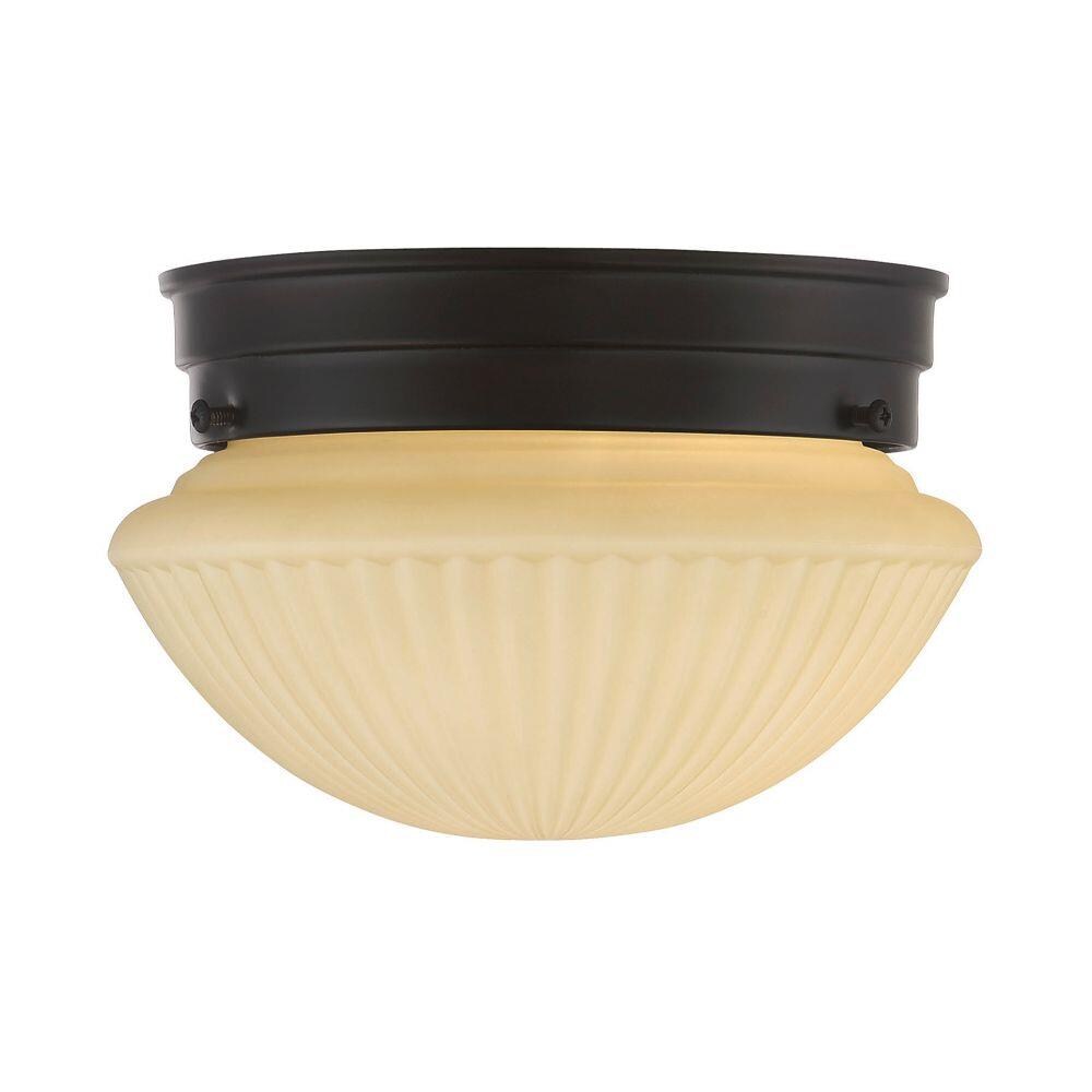  LW-SH511495 1-Light 7-in English Bronze Flush Mount Light