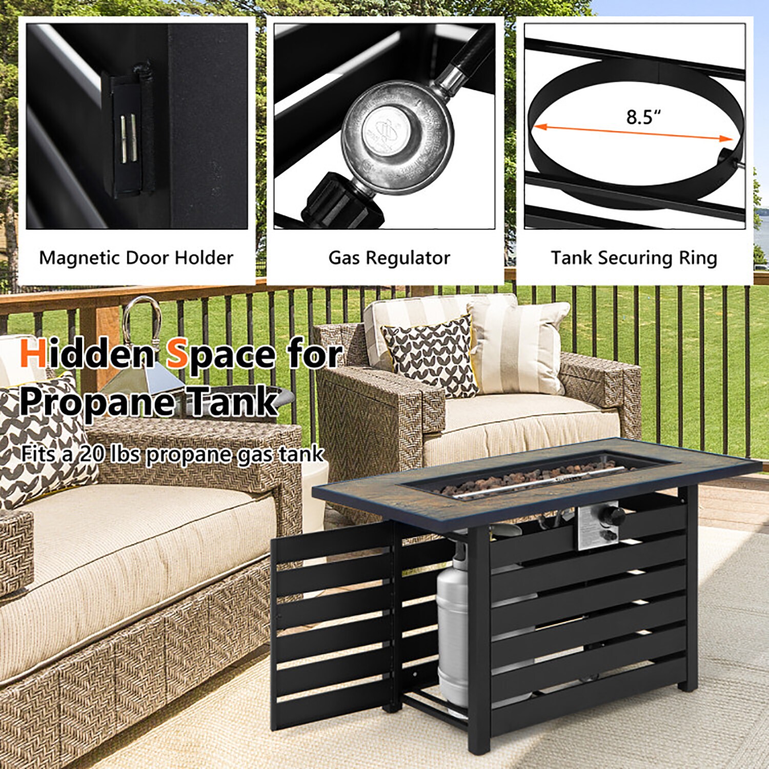 GZMR GZFP-03-A Outdoor-Gas-Firepits - View #6