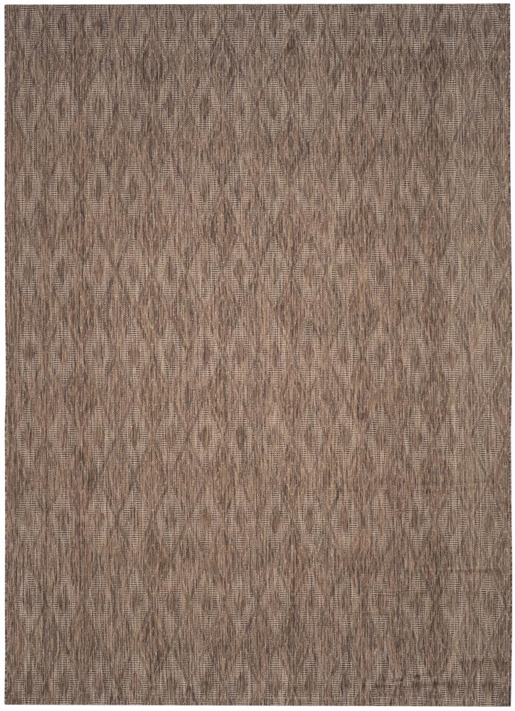 Safavieh CY8522-36322-8 Courtyard Freeport 8 x 11 (ft) Loomed Polypropylene Brown/Brown Rectangular Indoor/Outdoor Abstract Area rug